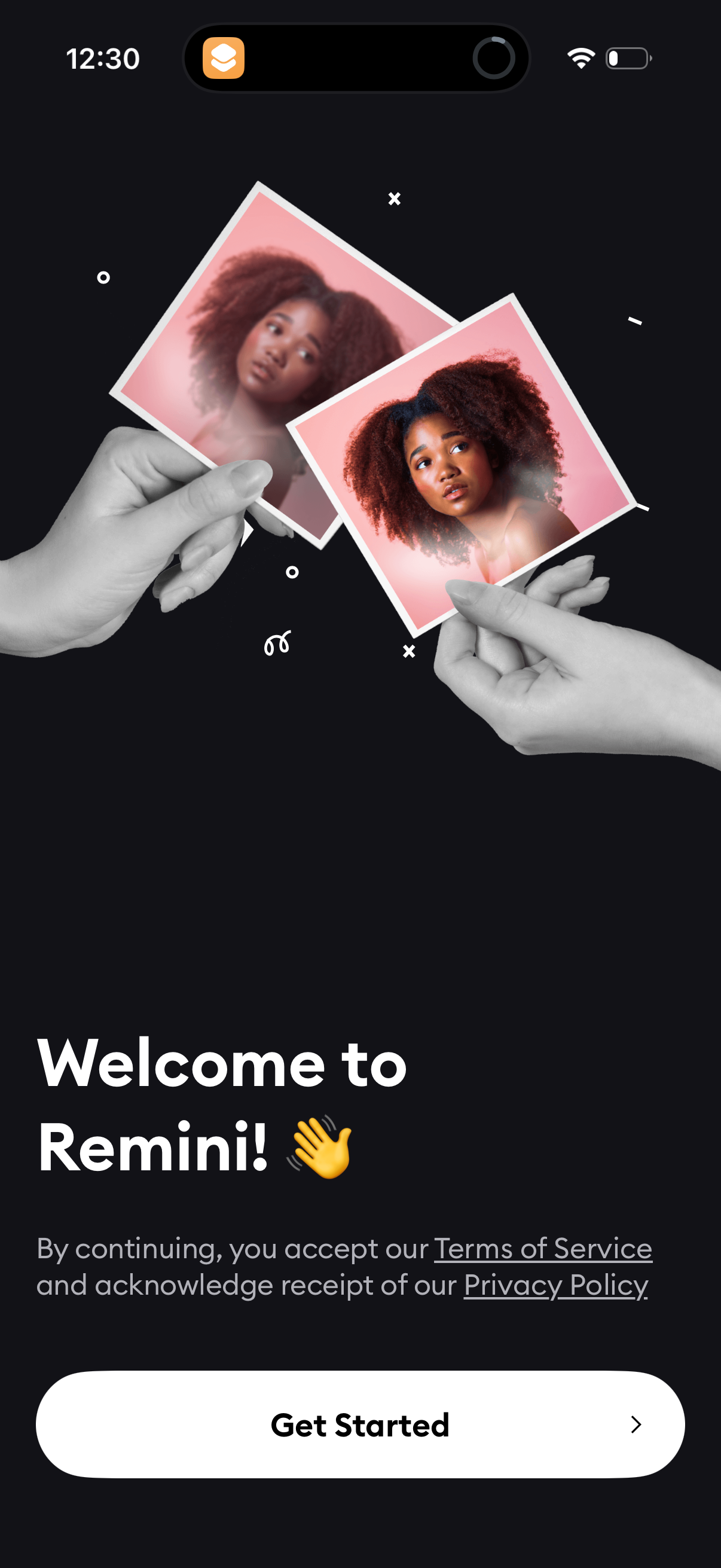remini onboarding screenshot