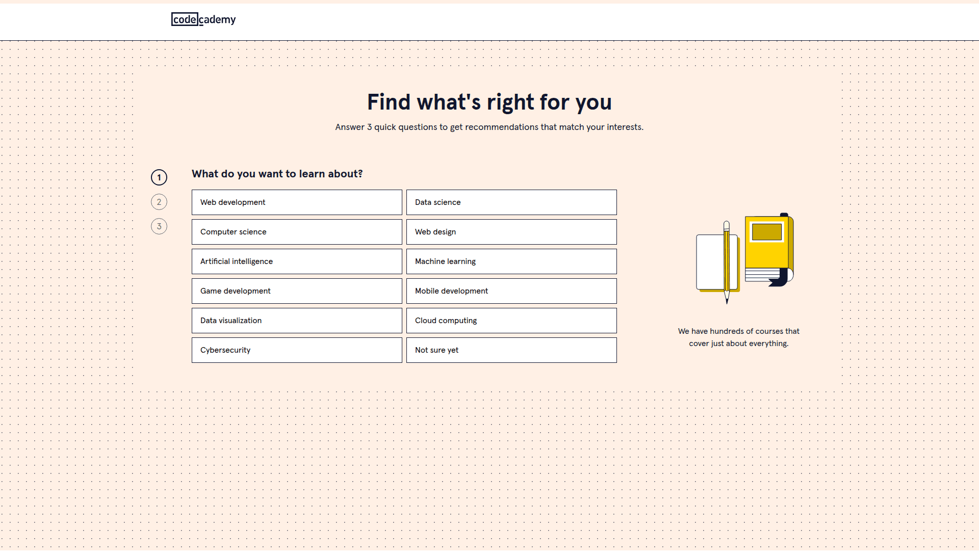codeacademy-go onboarding screenshot