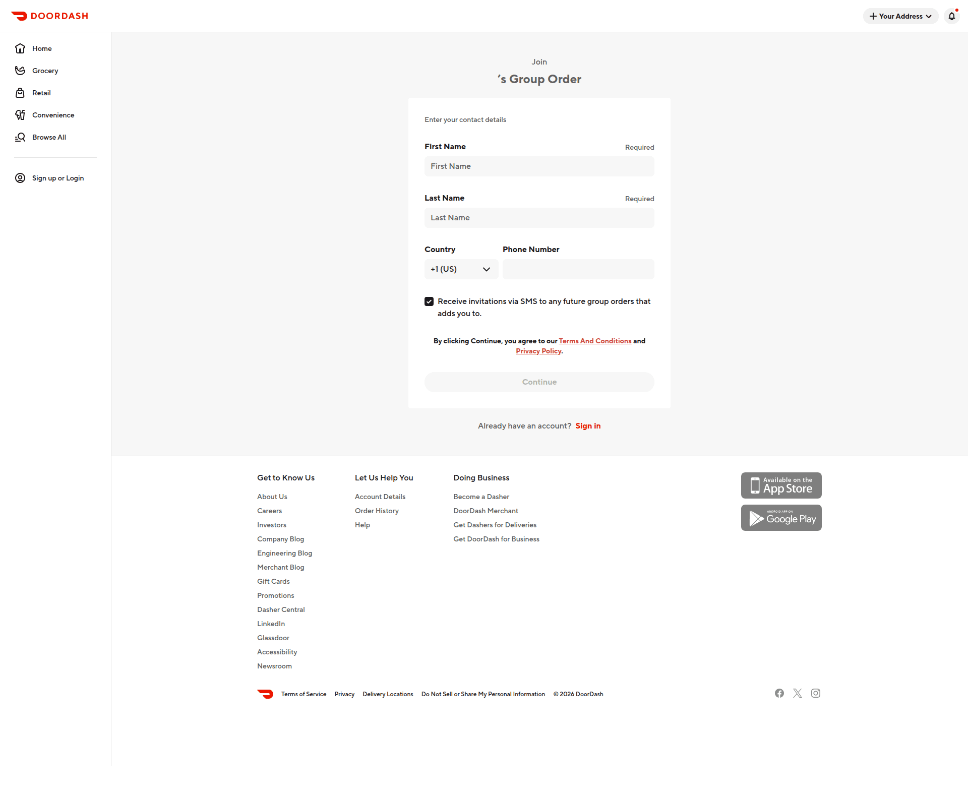 doordash onboarding screenshot