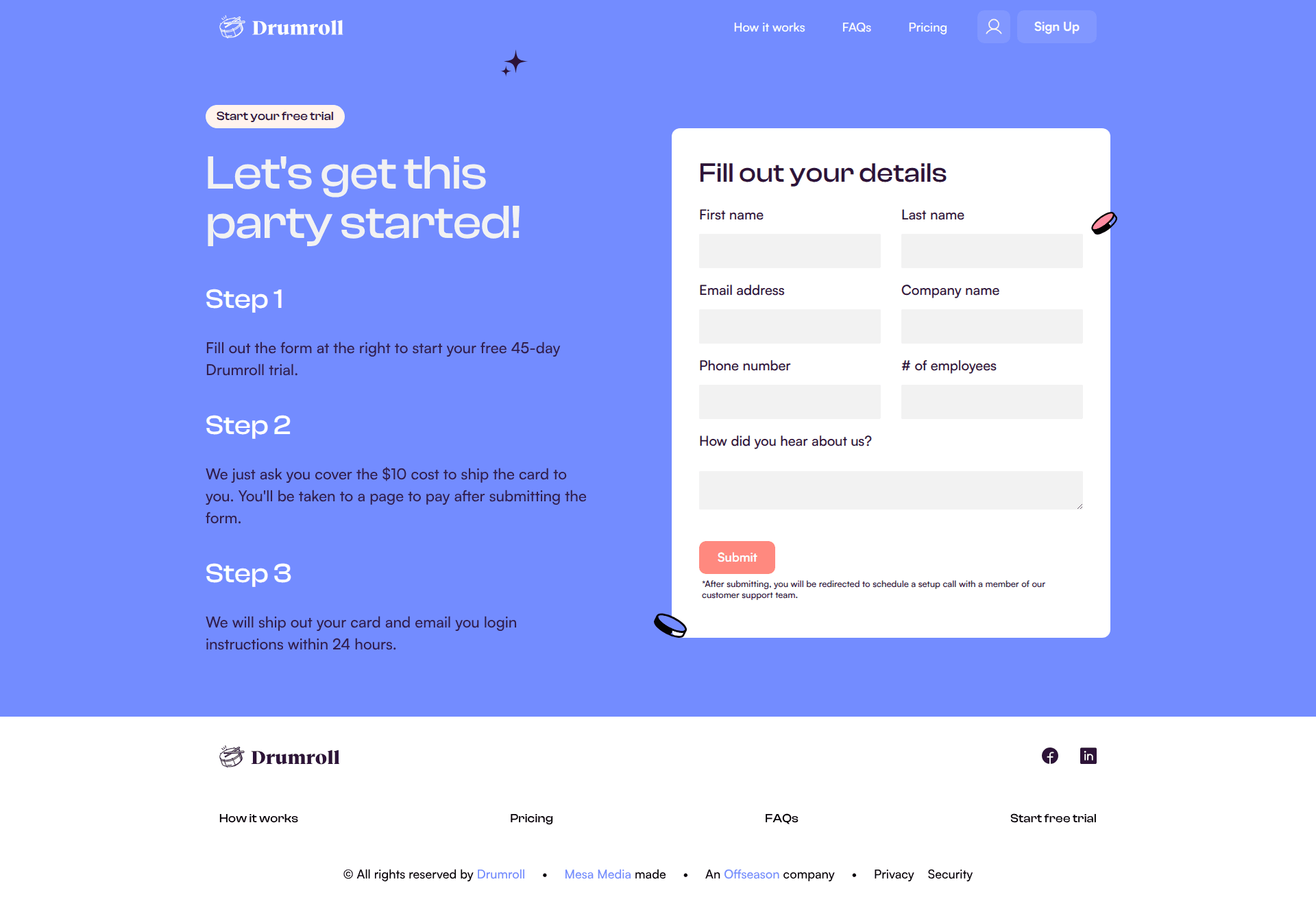 drumroll onboarding screenshot