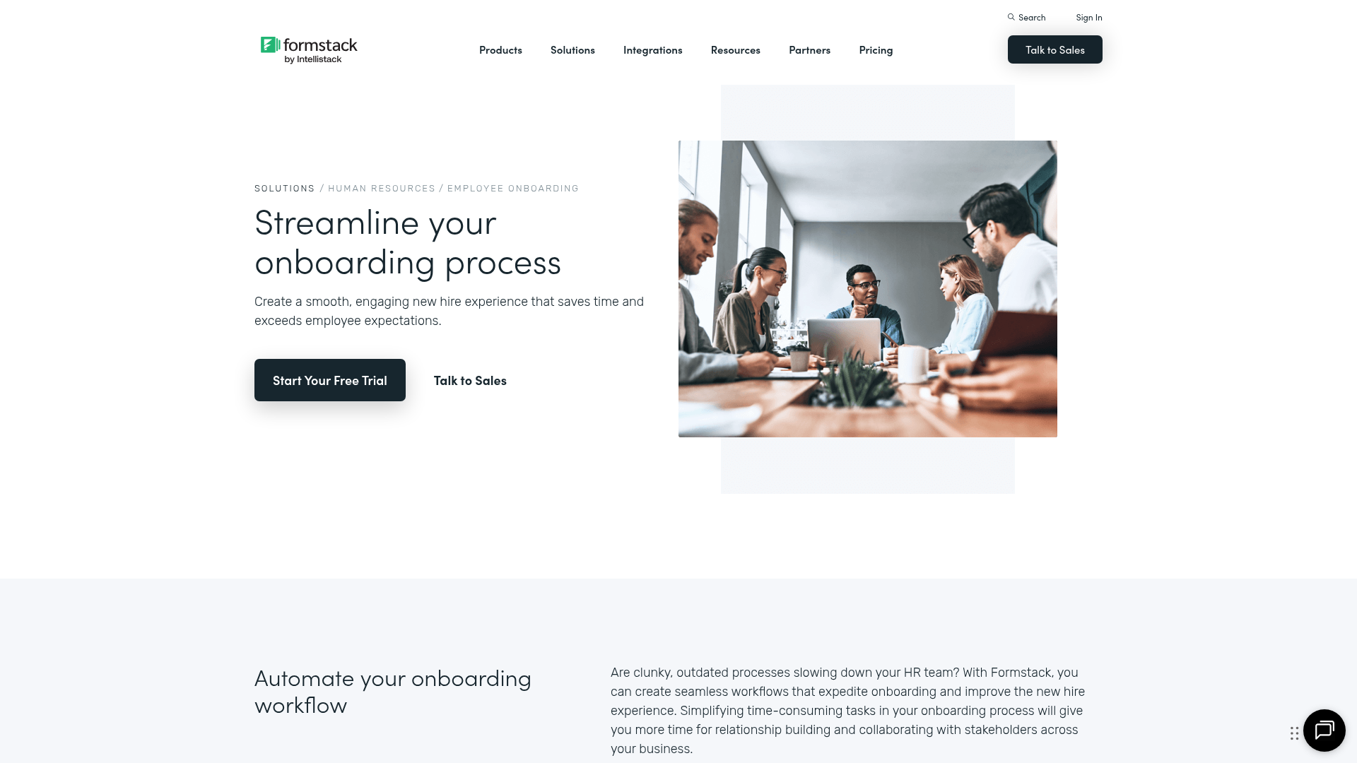formstack onboarding screenshot