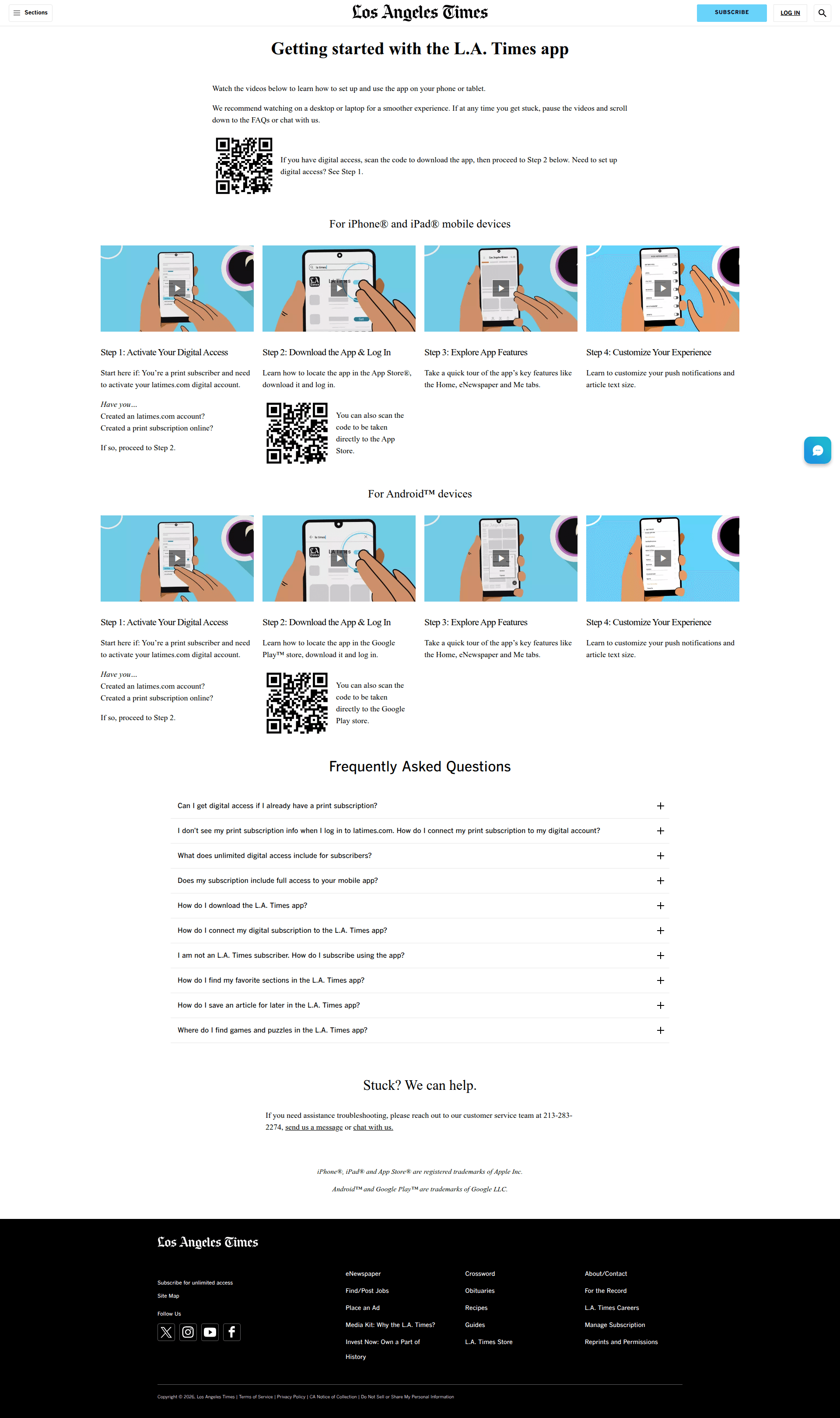 la-times onboarding screenshot