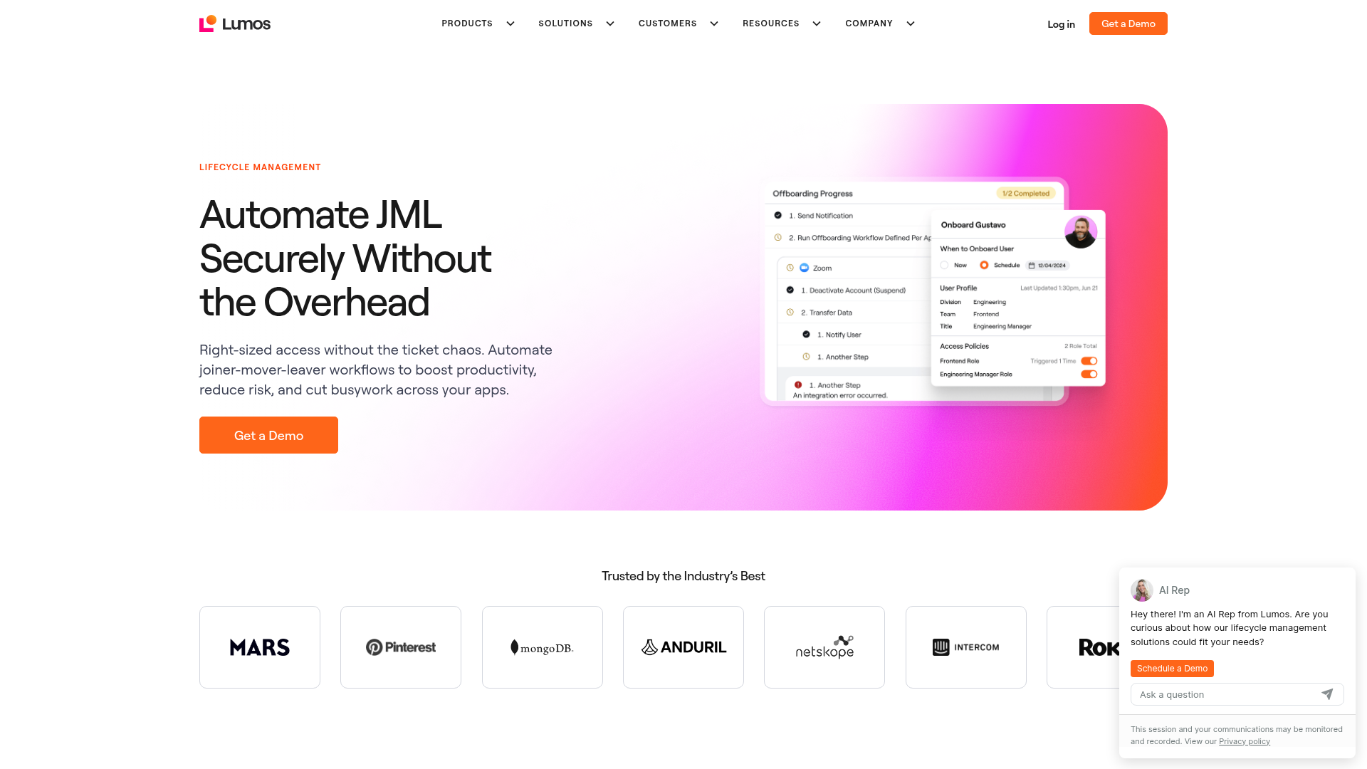 lumos onboarding screenshot
