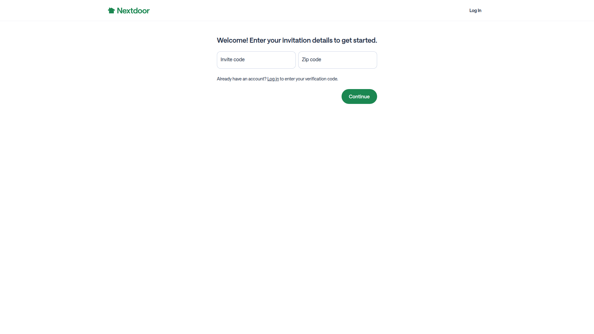 nextdoor onboarding screenshot