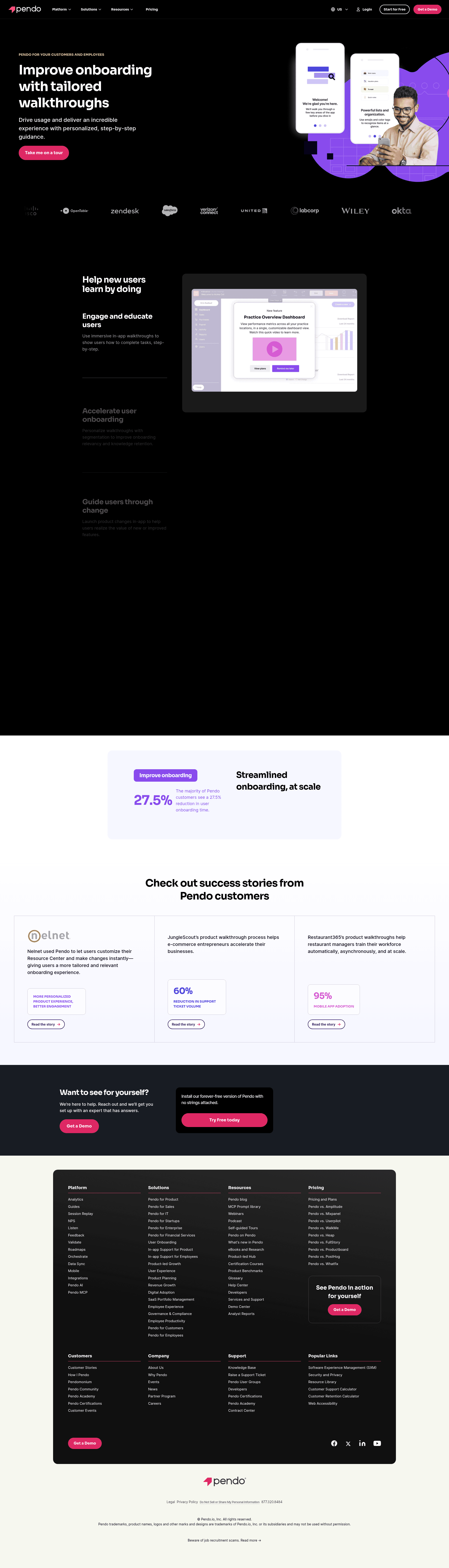 pendo onboarding screenshot