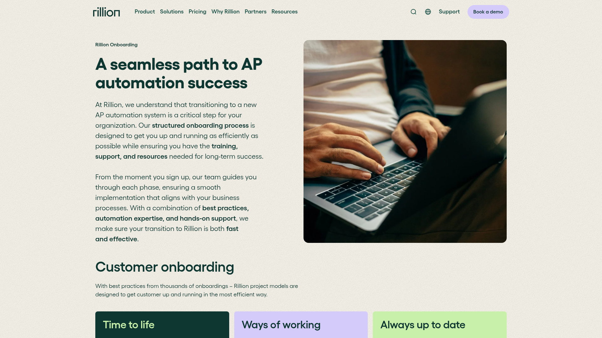 rillon onboarding screenshot