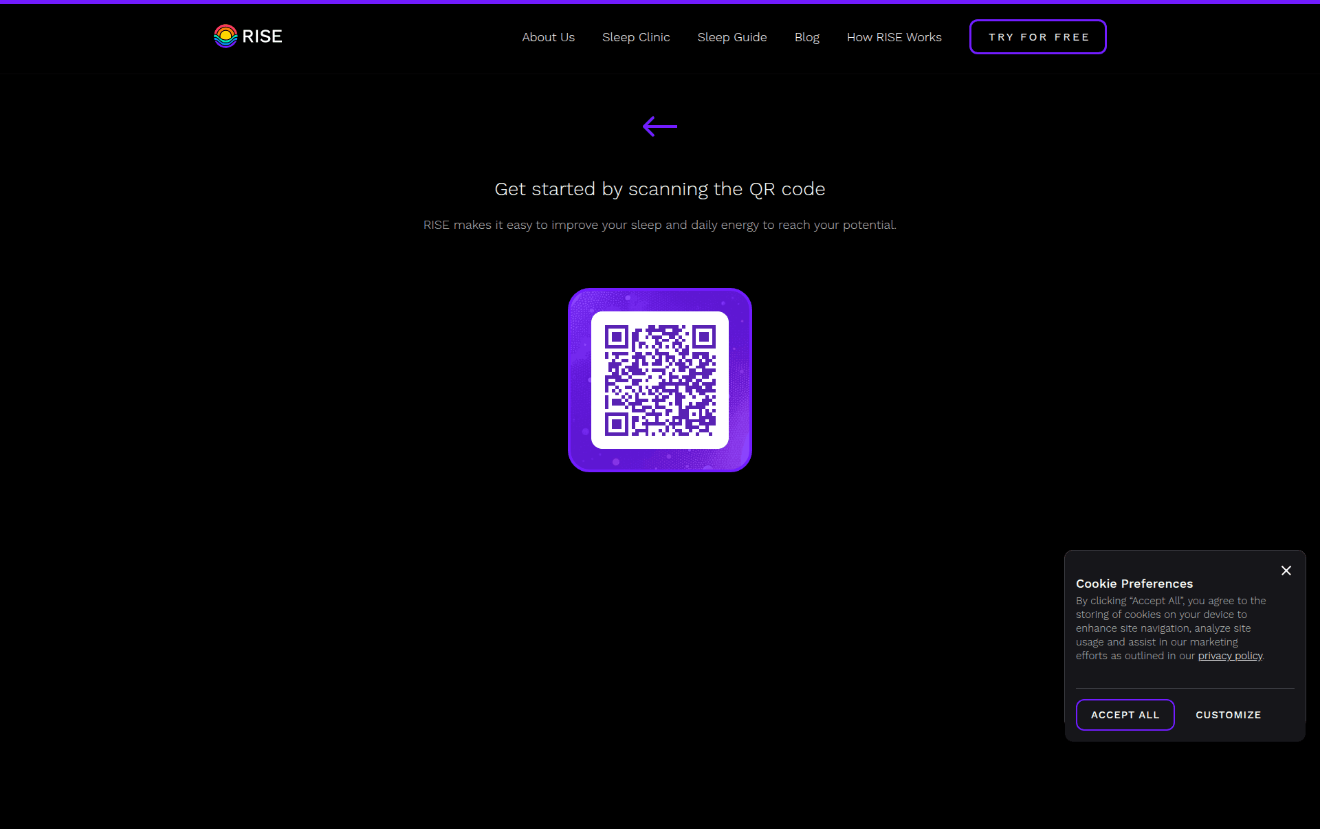 rise onboarding screenshot
