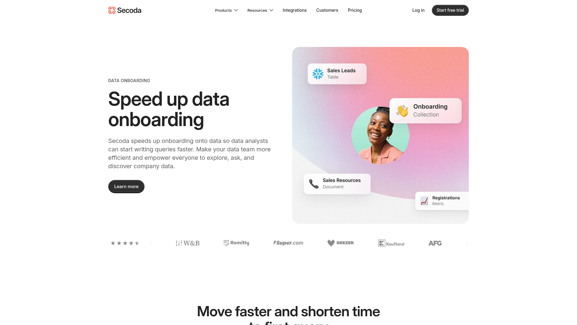 secoda onboarding screenshot