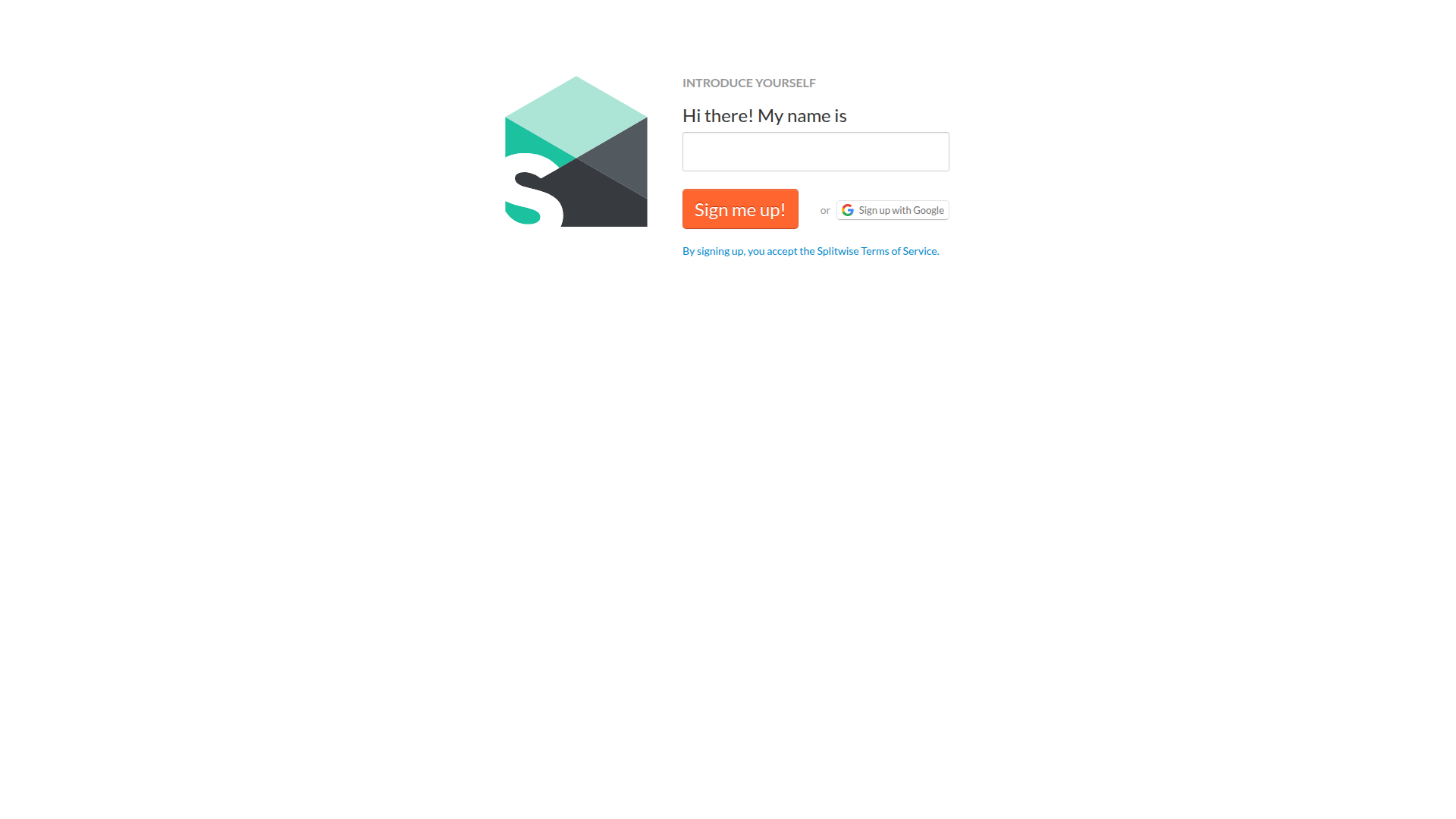 splitwise onboarding screenshot