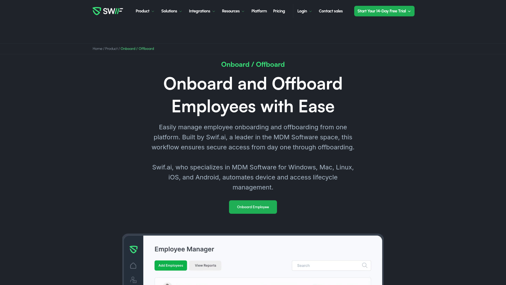 swif-ai onboarding screenshot