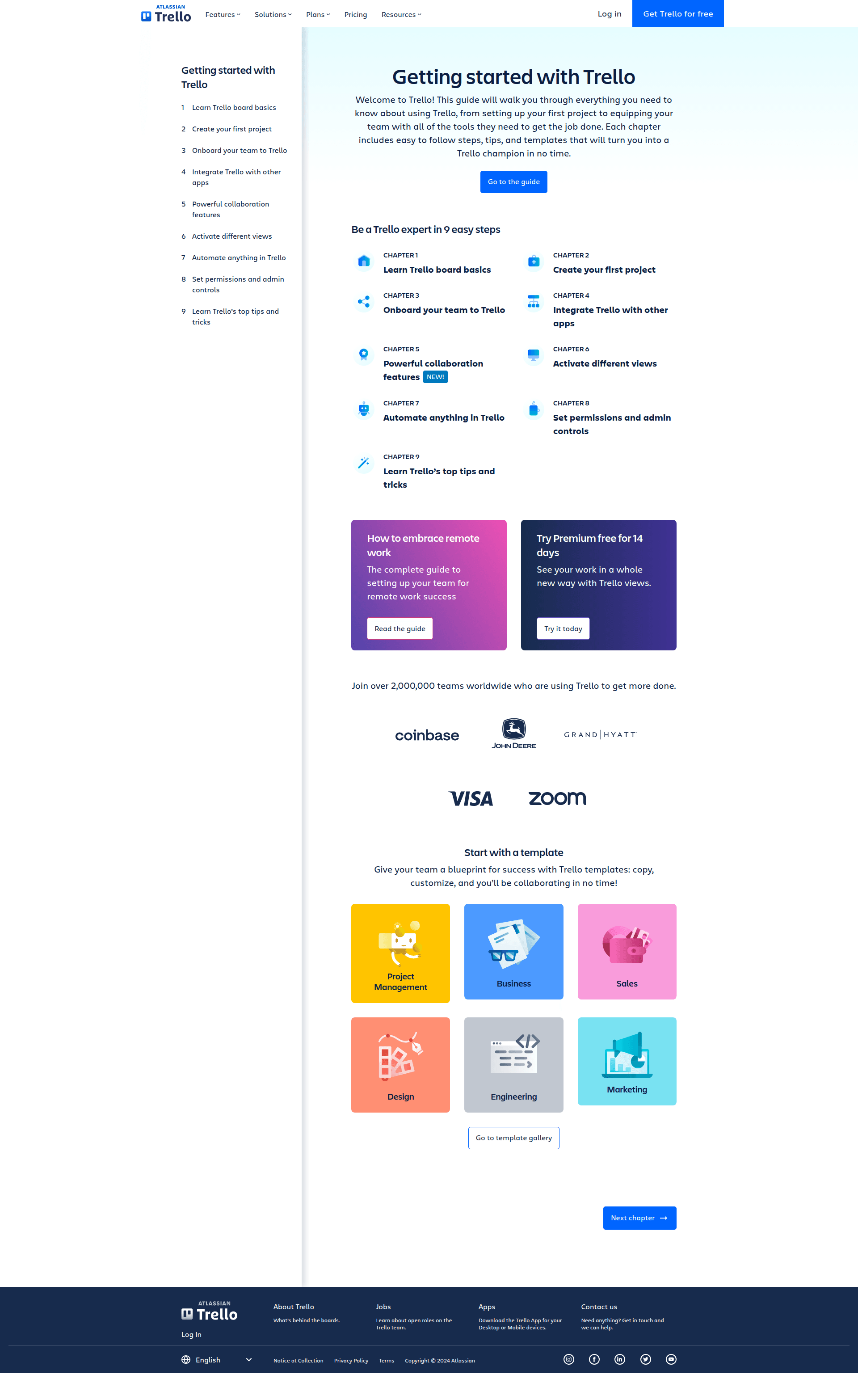 trello onboarding screenshot