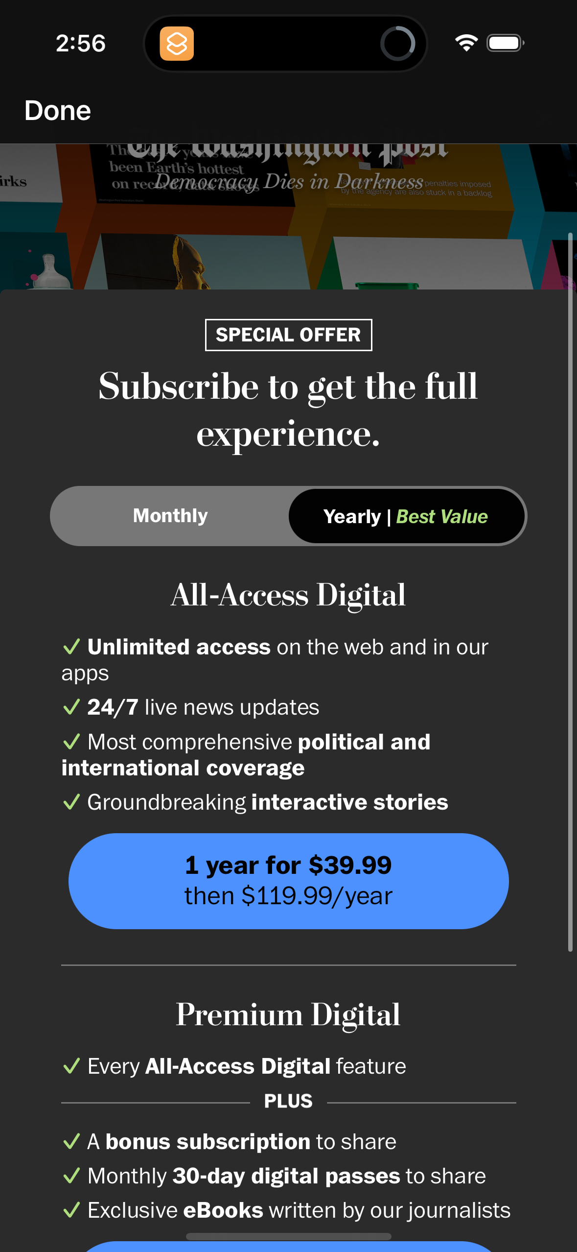 wash-post paywall screenshot