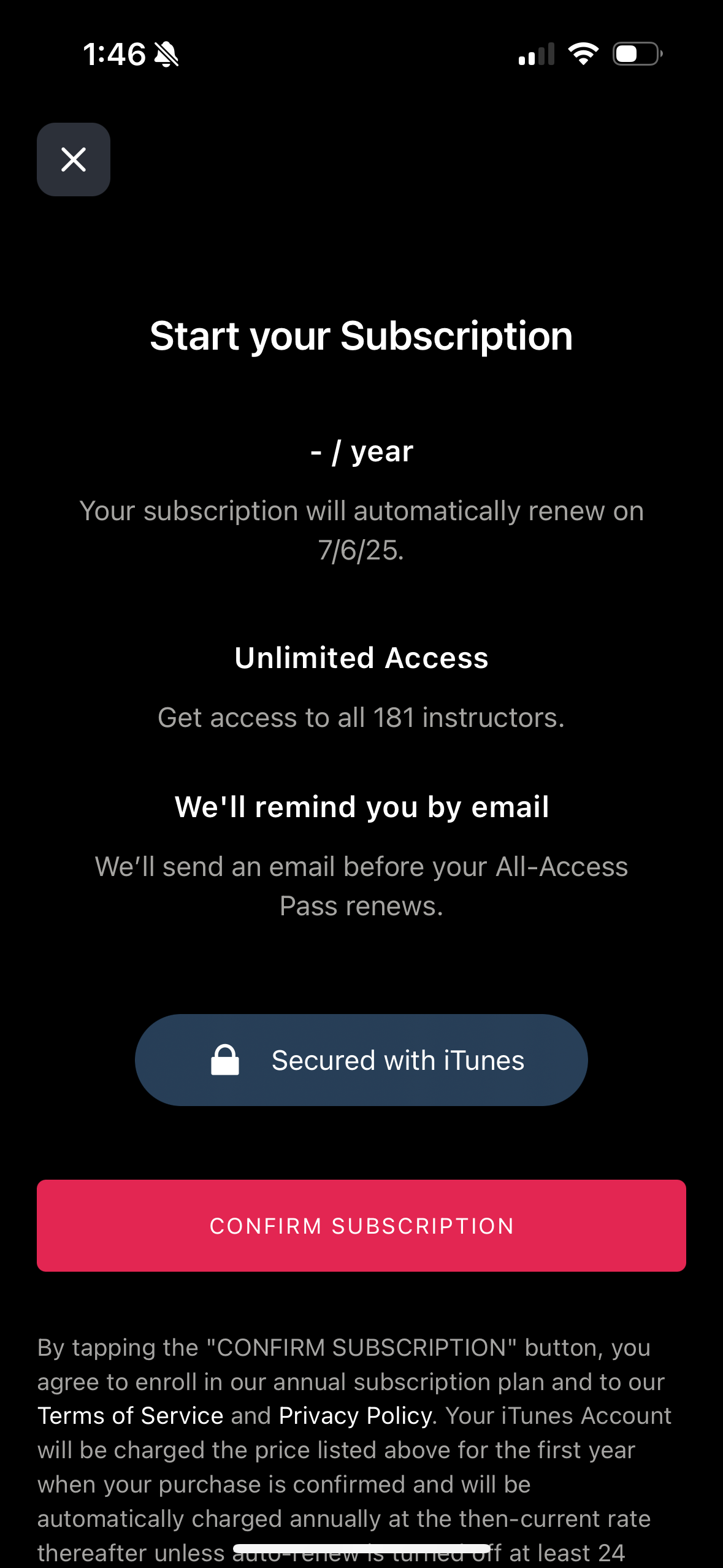 masterclass paywall screenshot