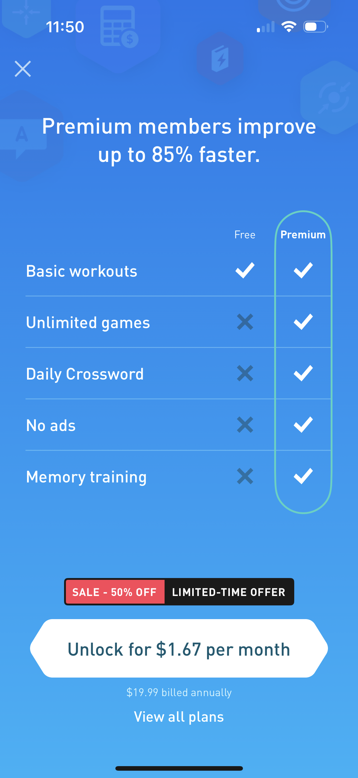 elevate paywall screenshot