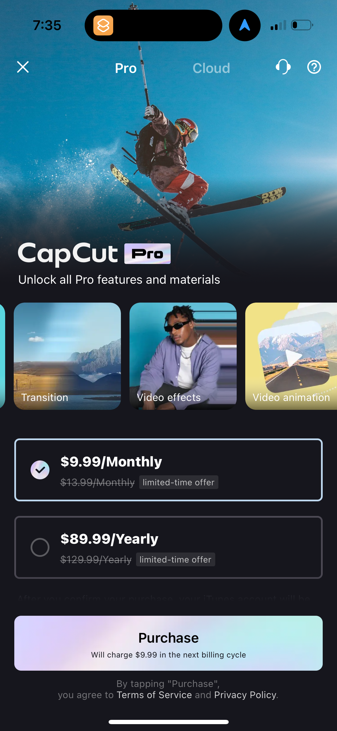 capcut paywall screenshot