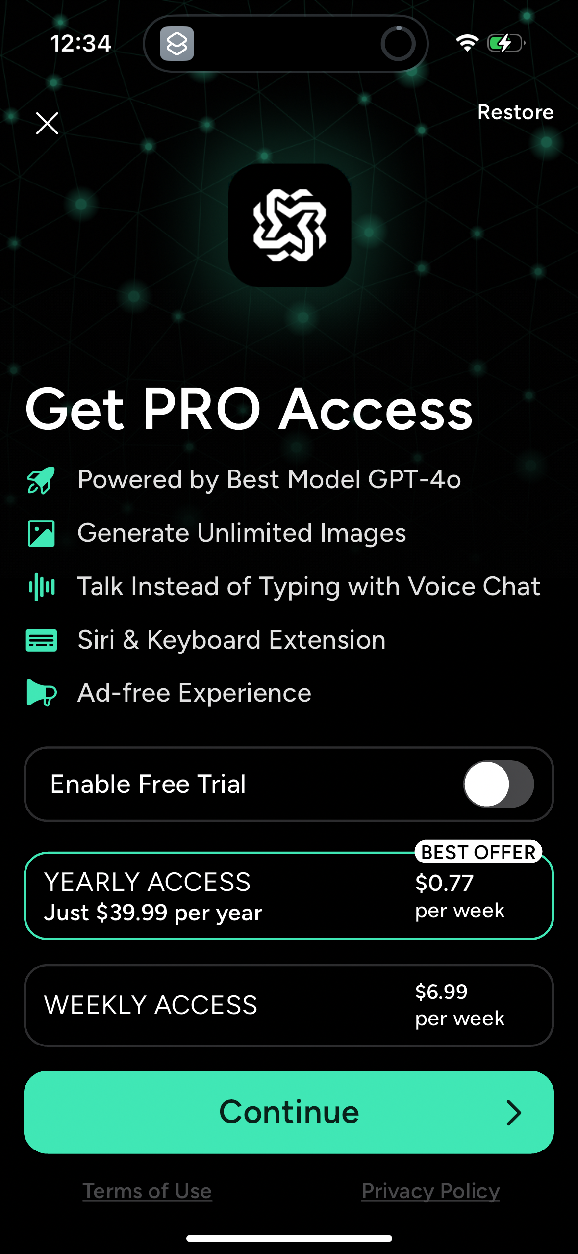 genie paywall screenshot