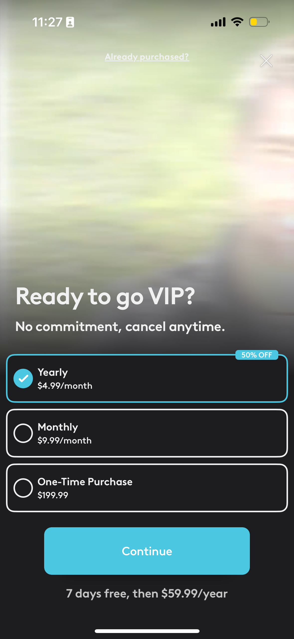 facetune paywall screenshot
