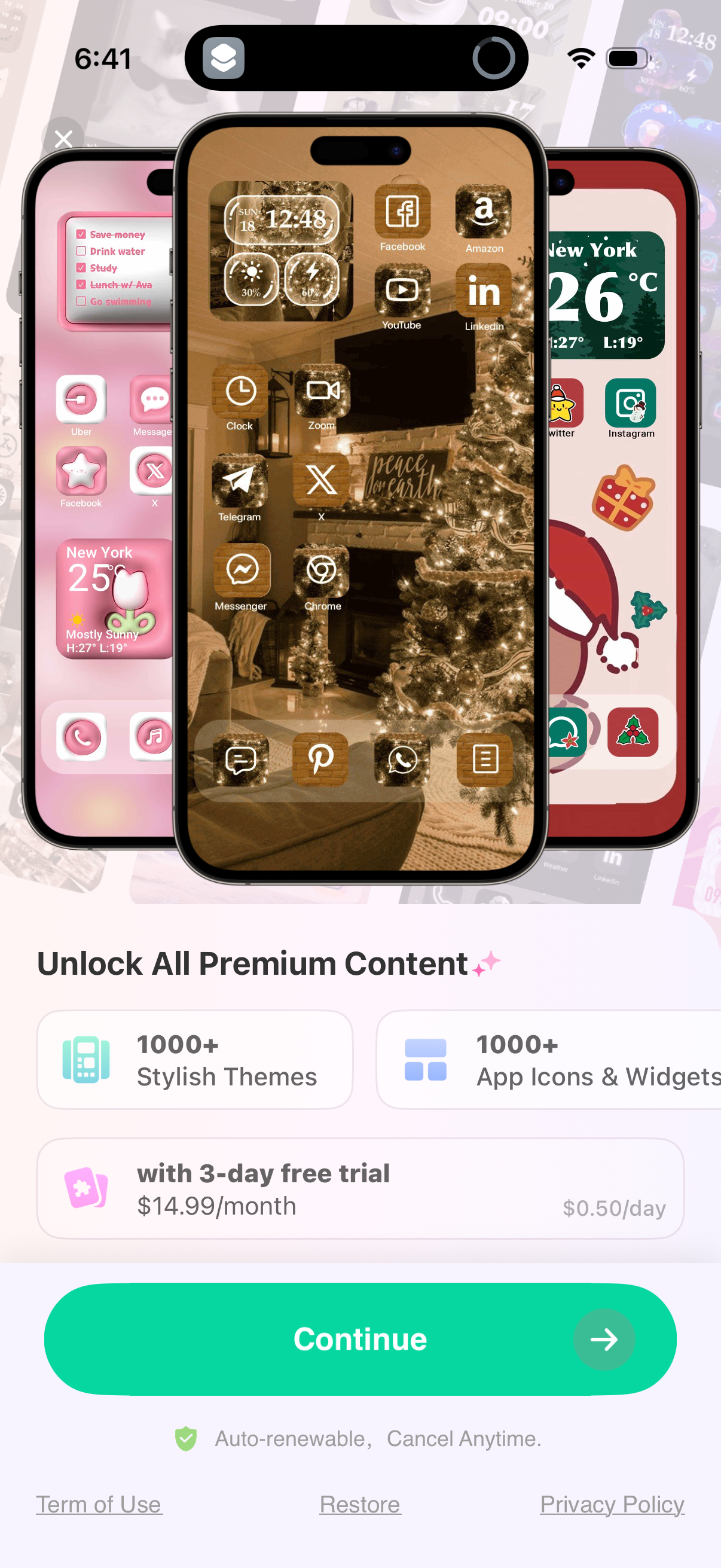 themepack paywall screenshot