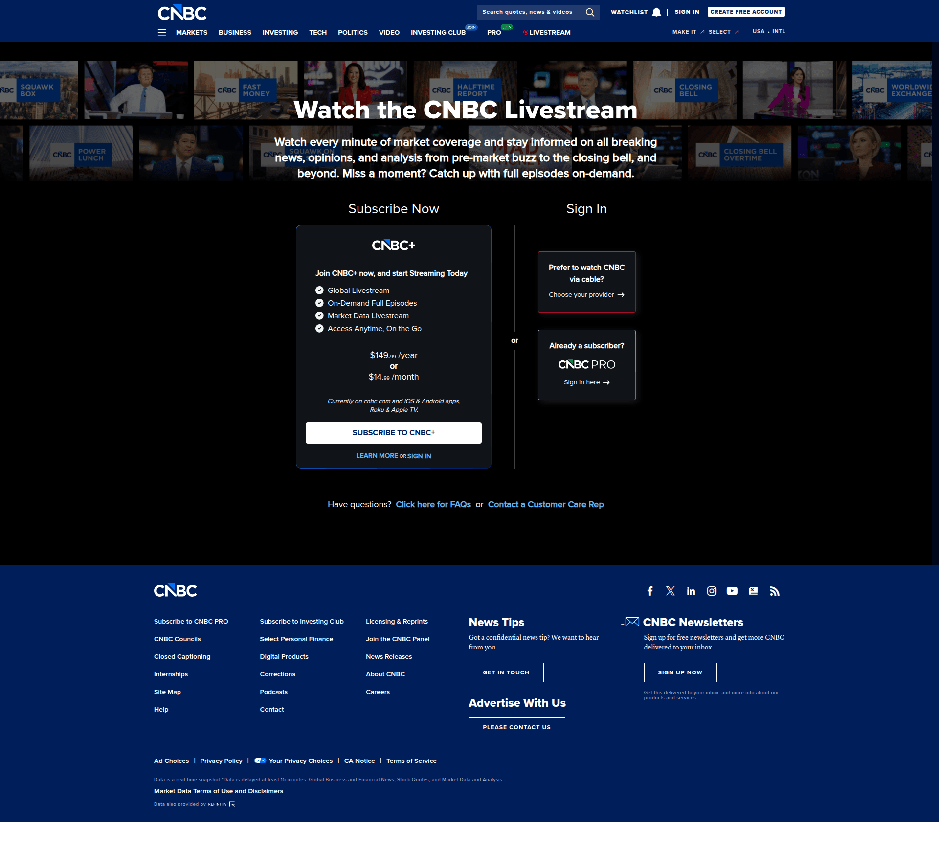 cnbc paywall screenshot