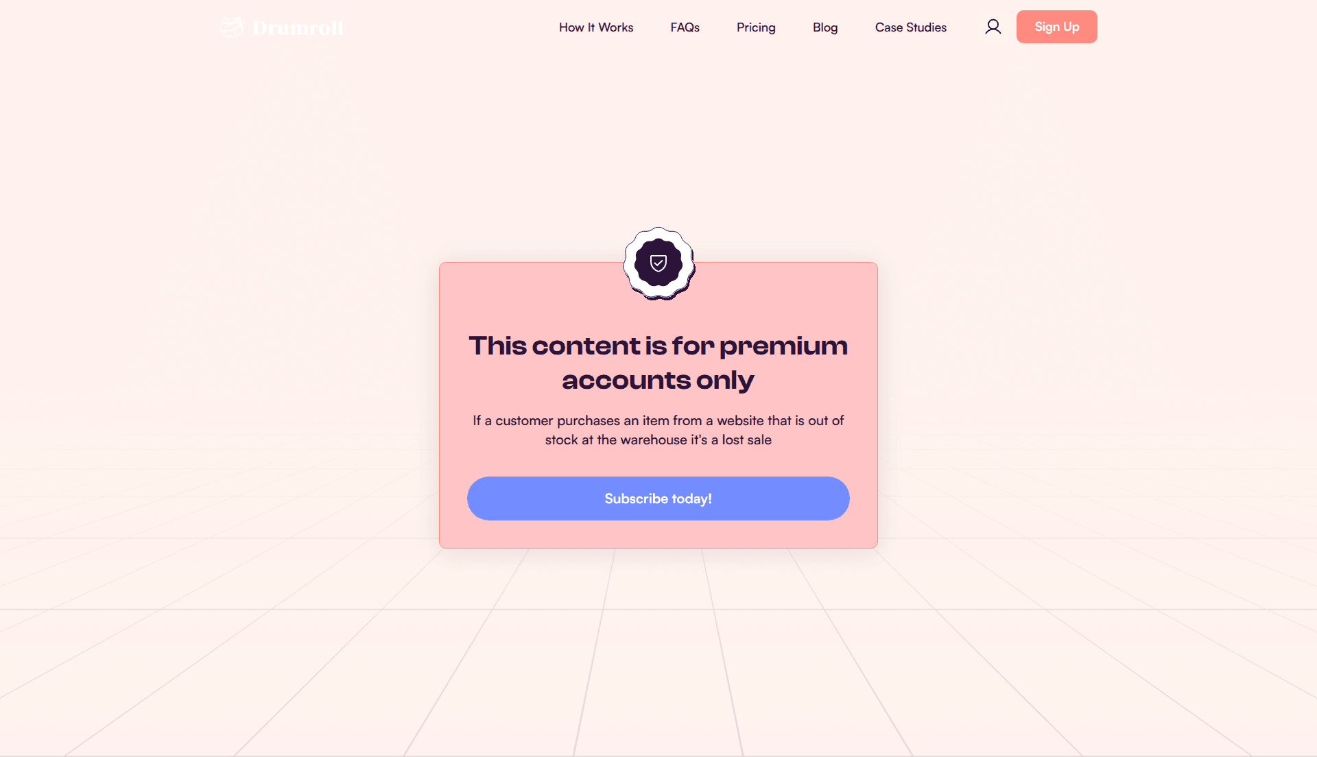drumroll paywall screenshot