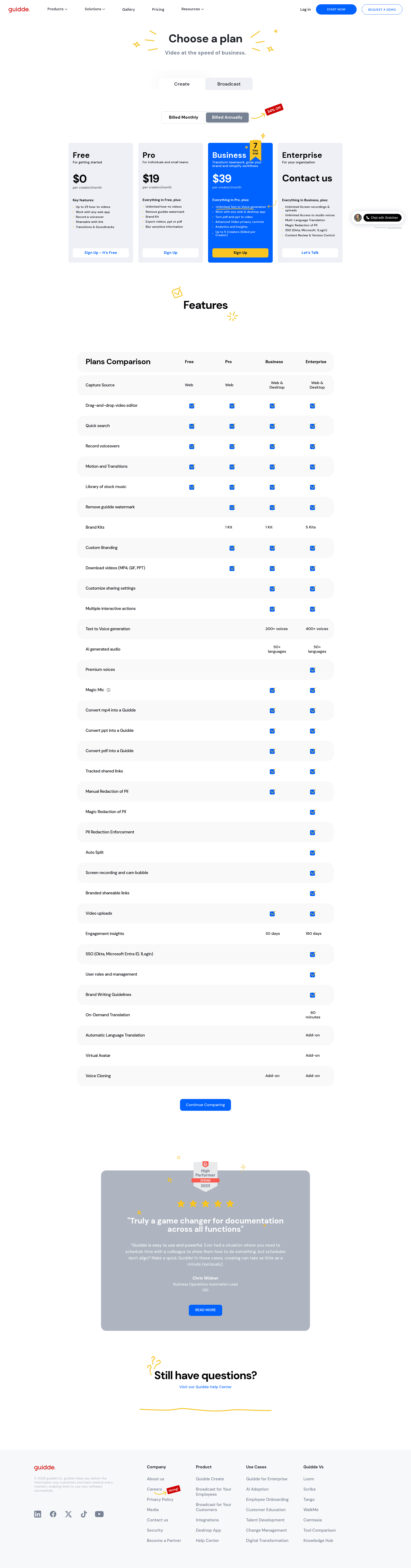 guidde paywall screenshot