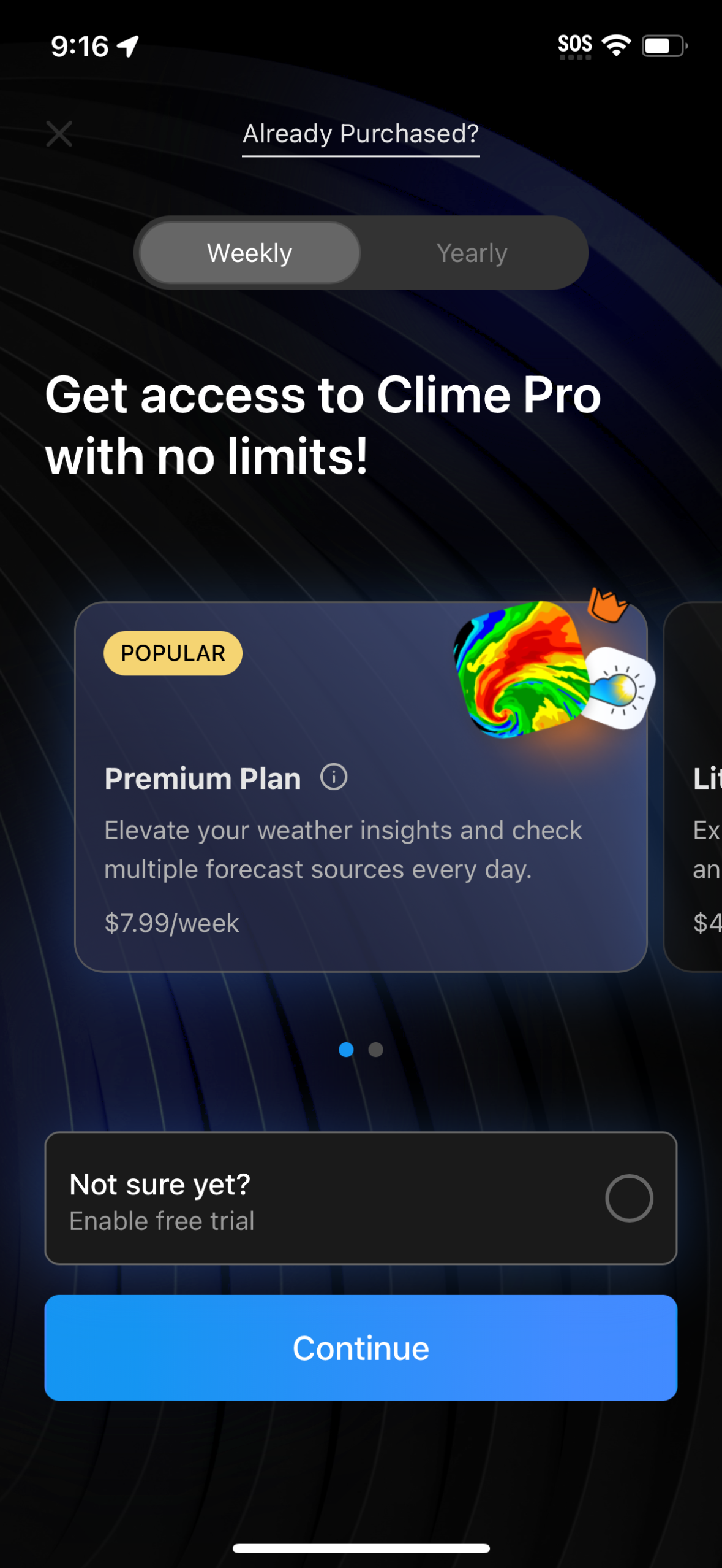 clime paywall screenshot