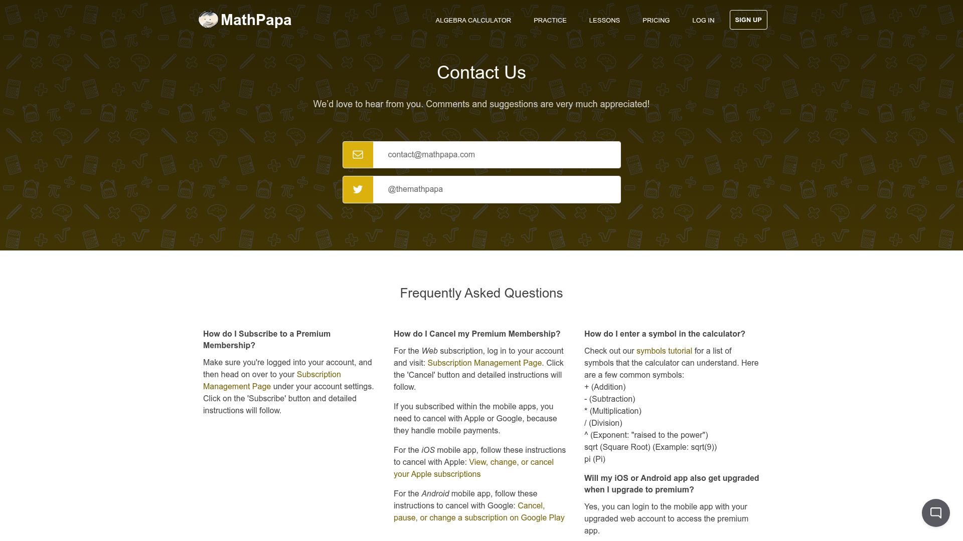 mathpapa paywall screenshot