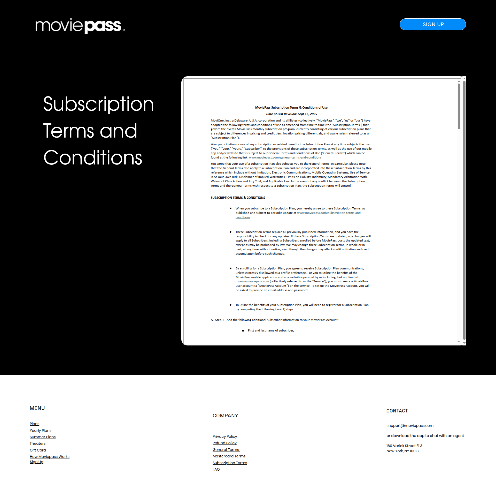 moviepass paywall screenshot