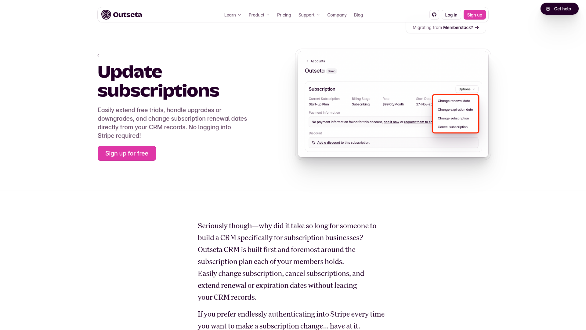 outseta-memberstack-alternative paywall screenshot
