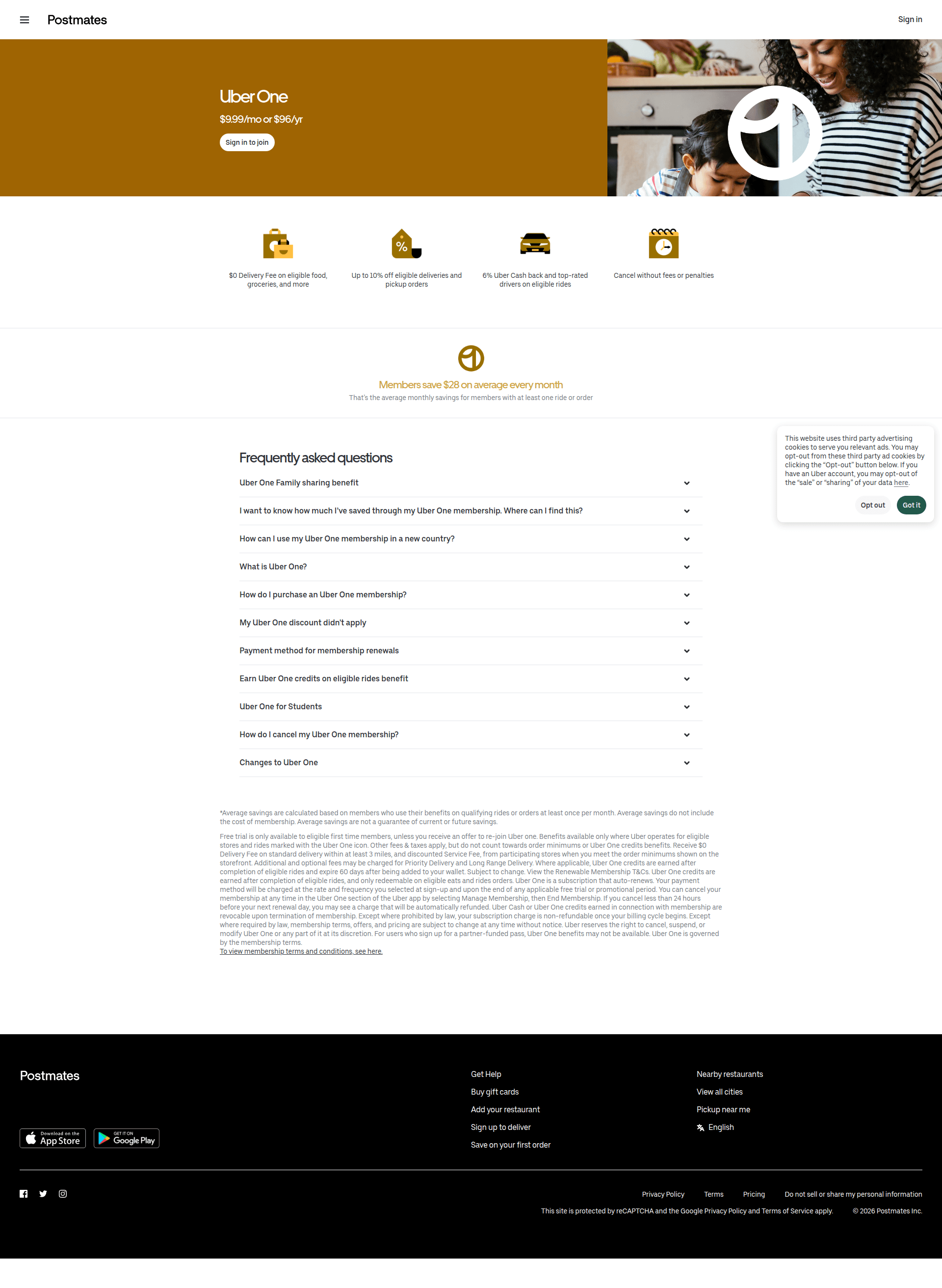 postmates paywall screenshot
