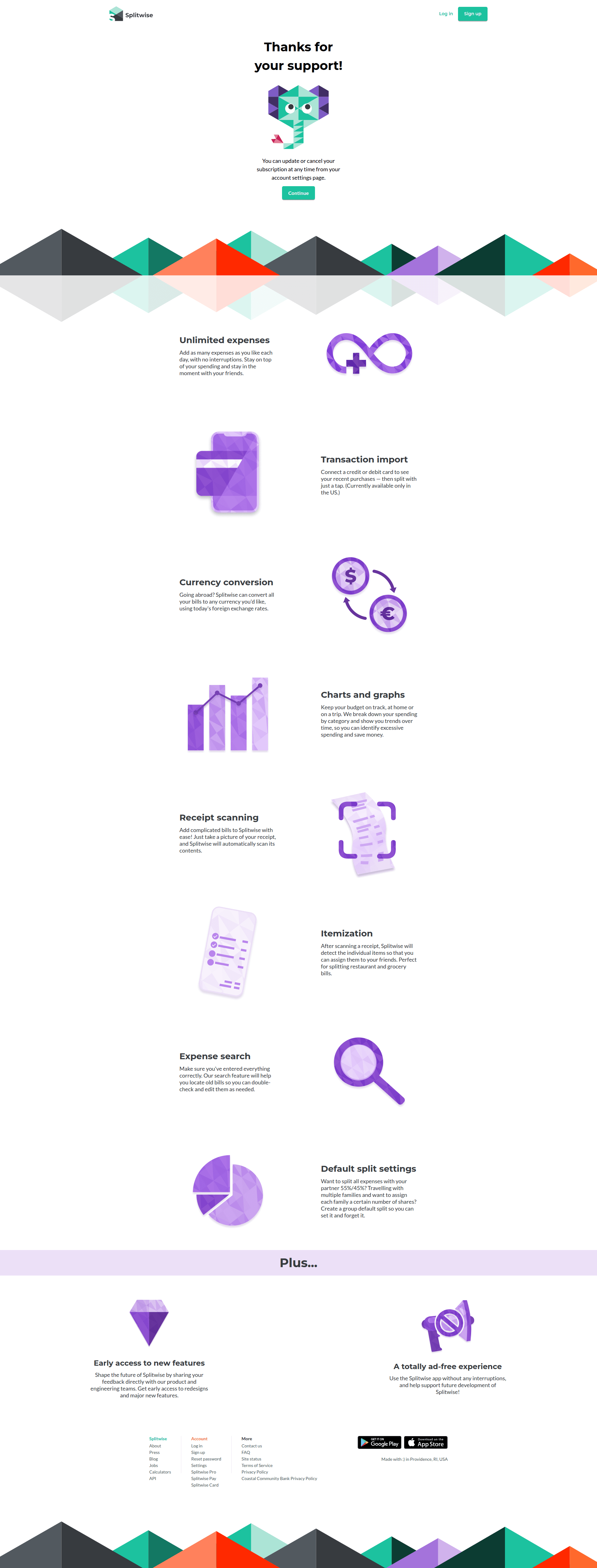 splitwise paywall screenshot