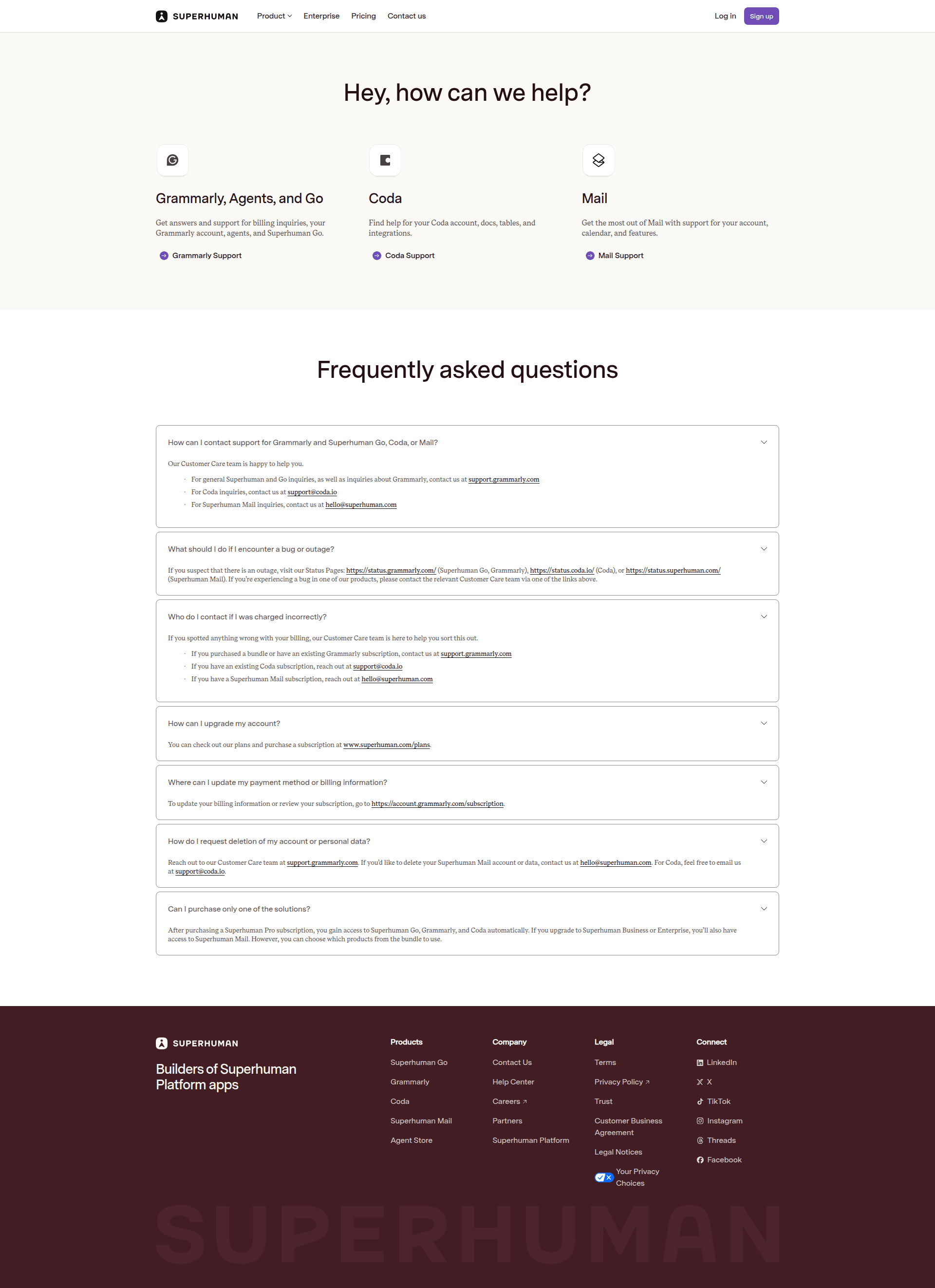 superhuman paywall screenshot