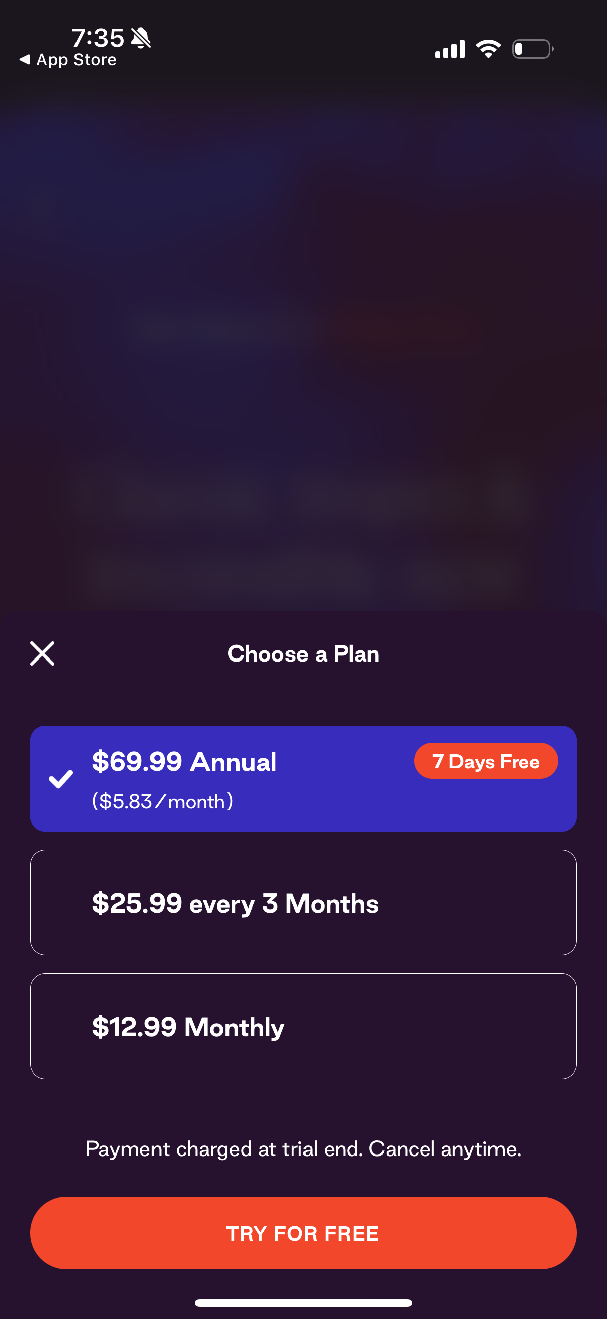 dipsea pricing screenshot