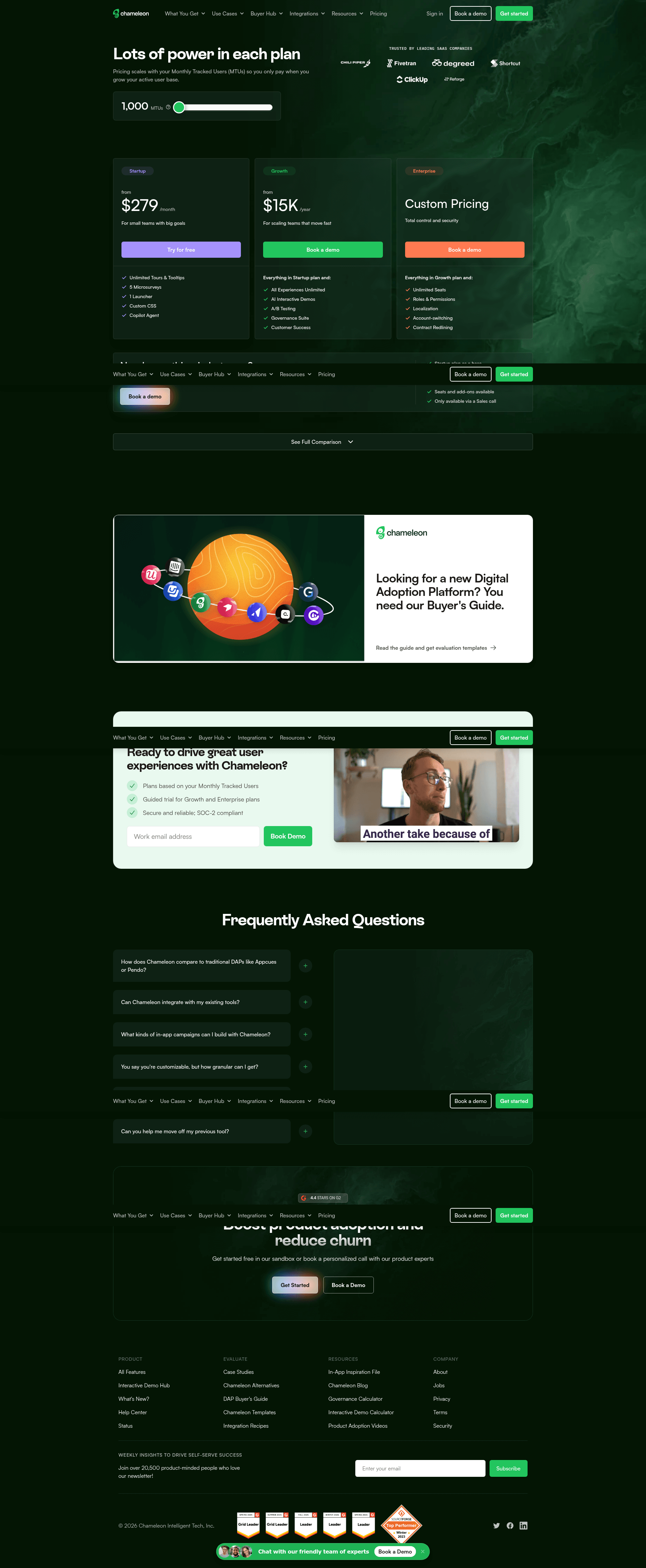 chameleon pricing screenshot