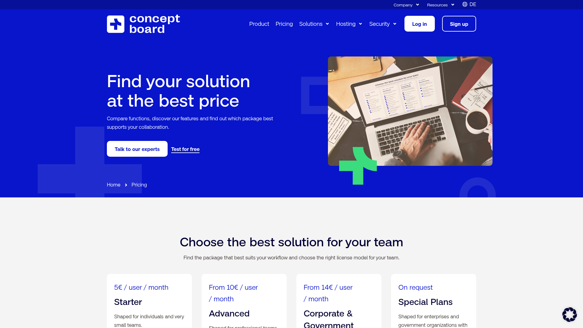 conceptboard pricing screenshot