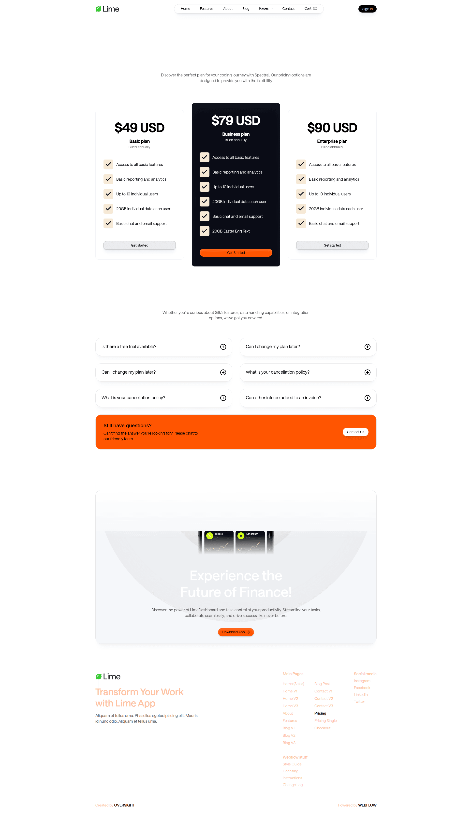 mozi pricing screenshot