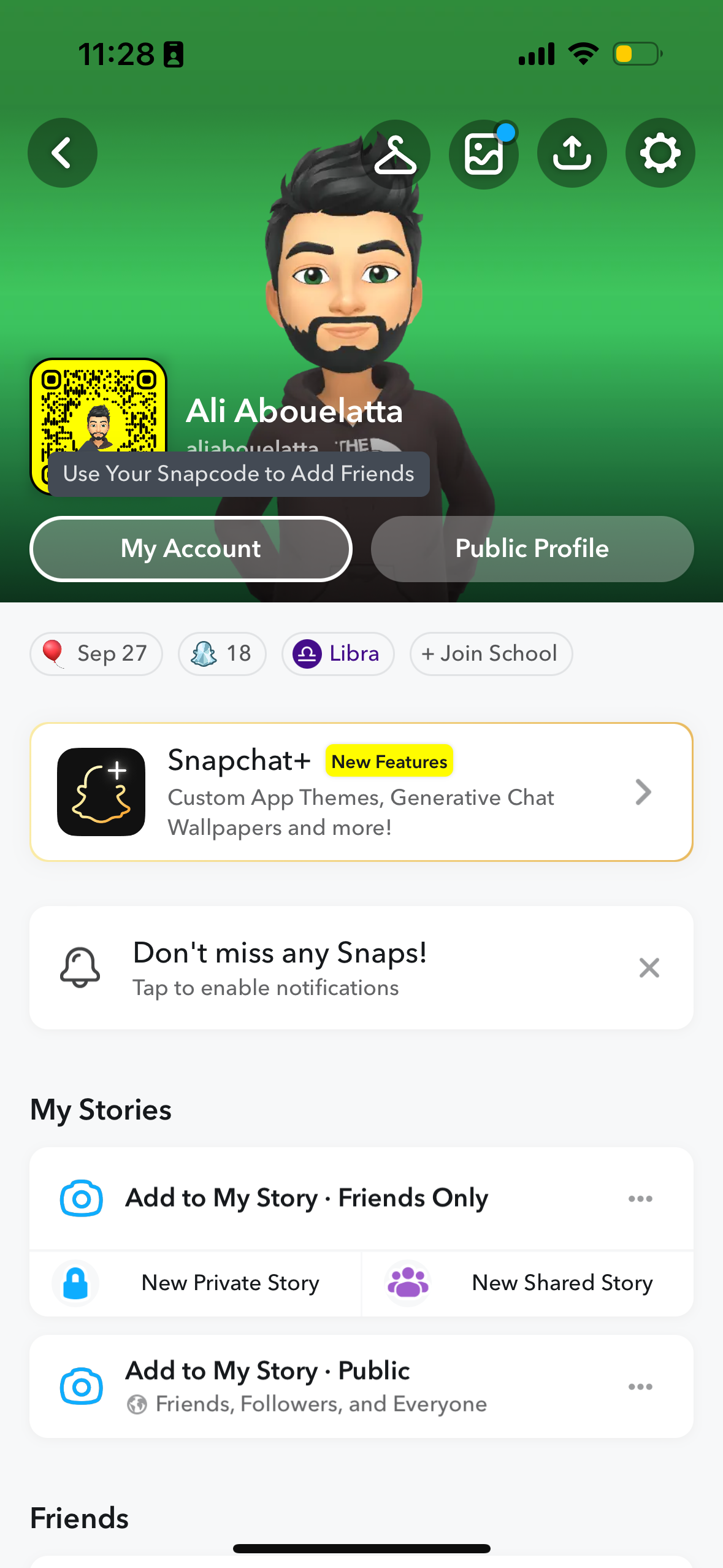 snapchat profile screenshot