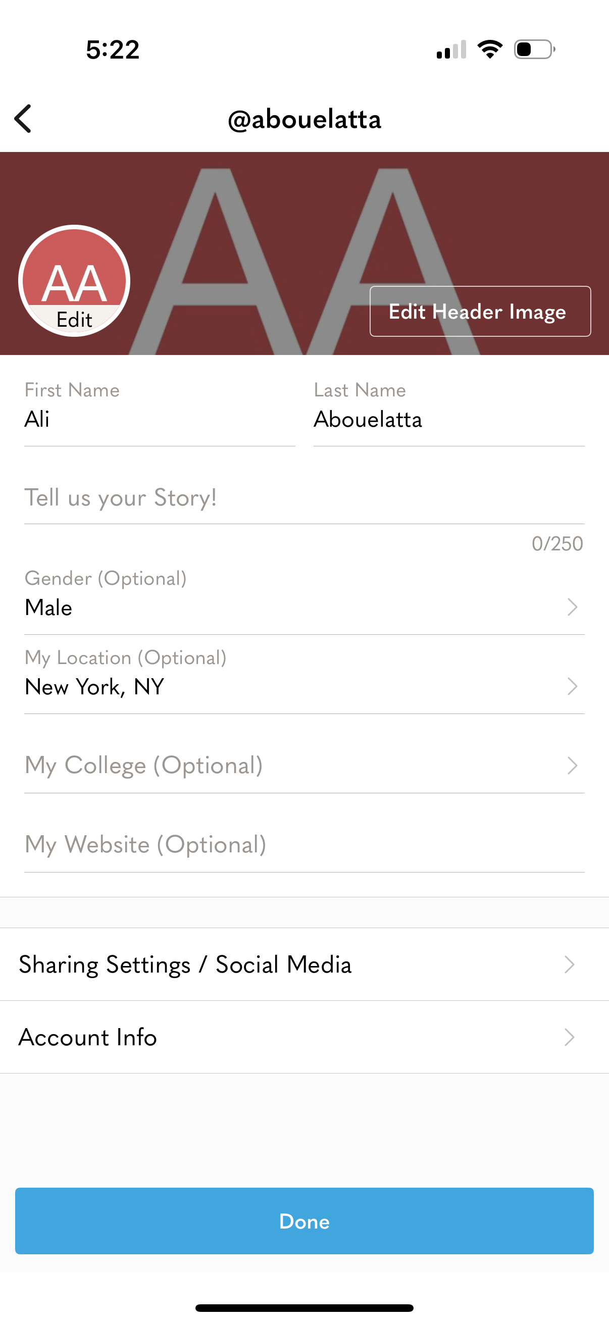 poshmark profile screenshot