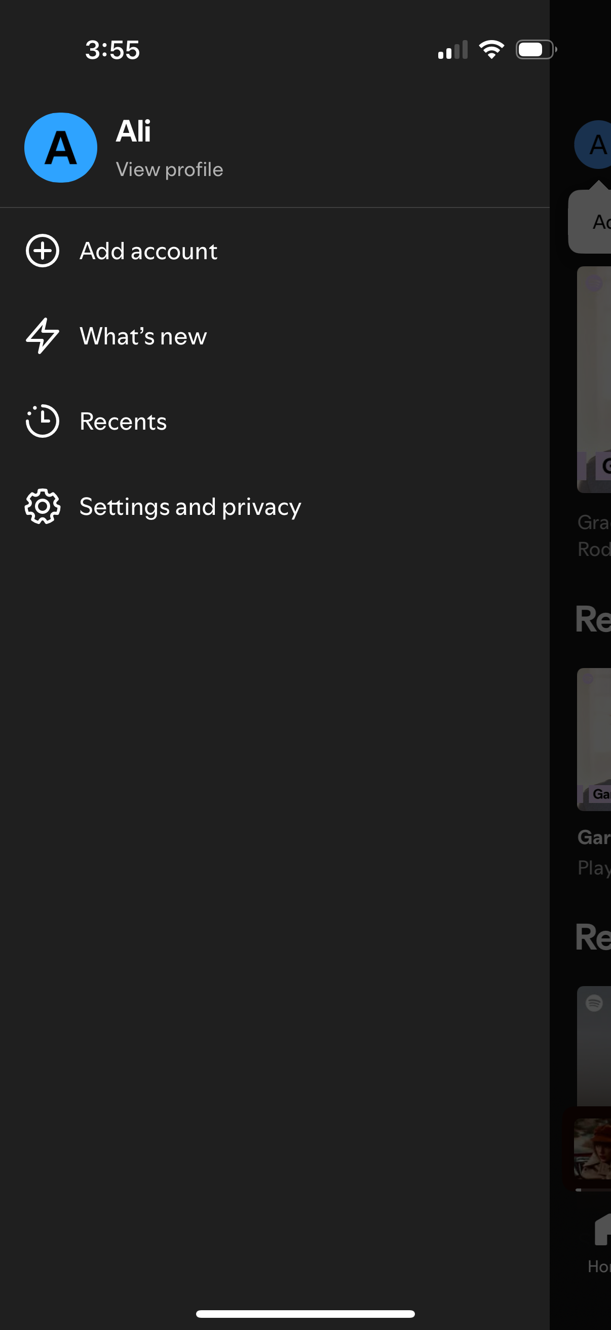 spotify profile screenshot