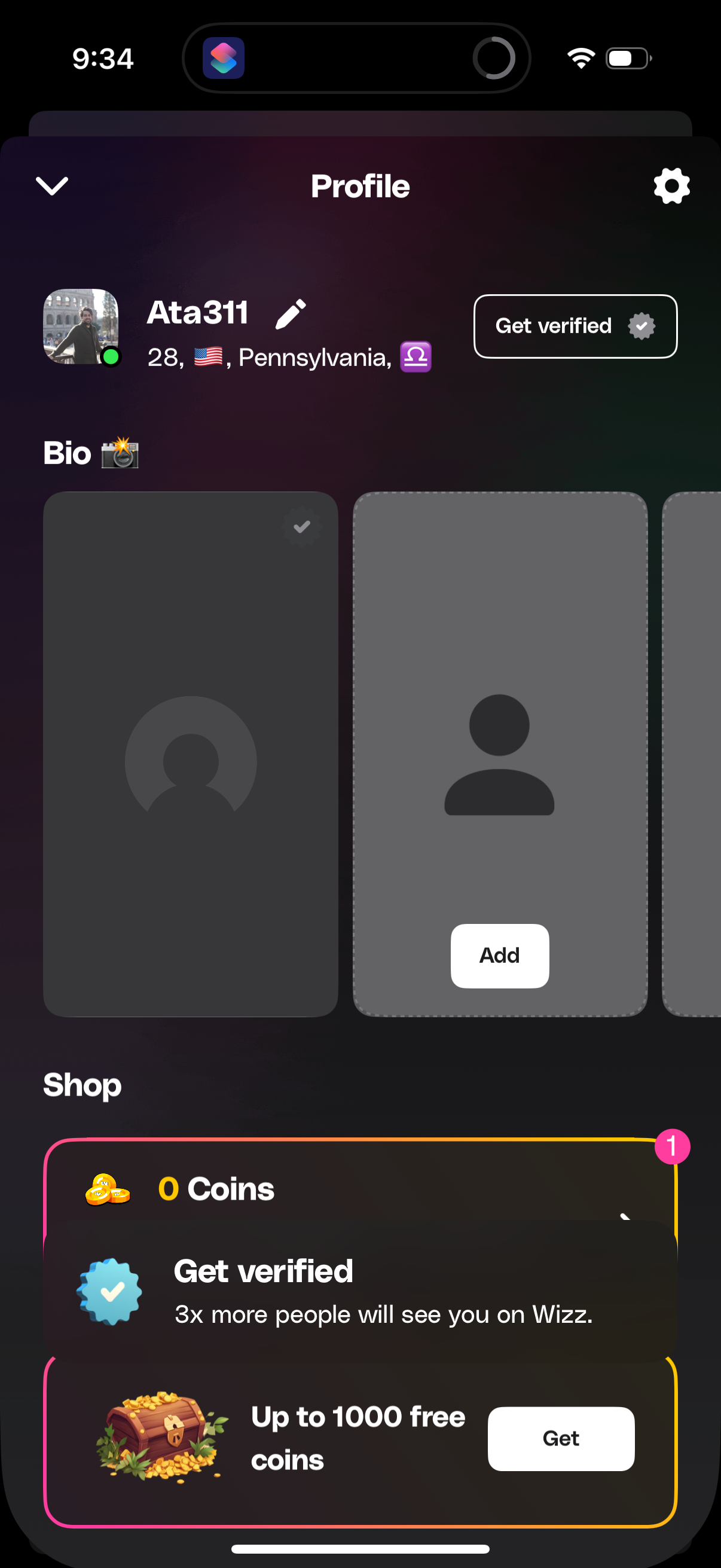 wizz profile screenshot
