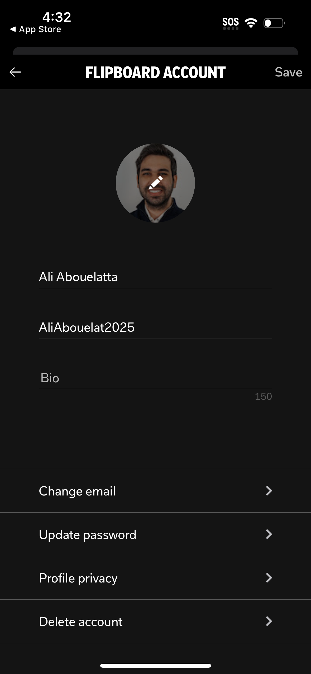 flipboard profile screenshot