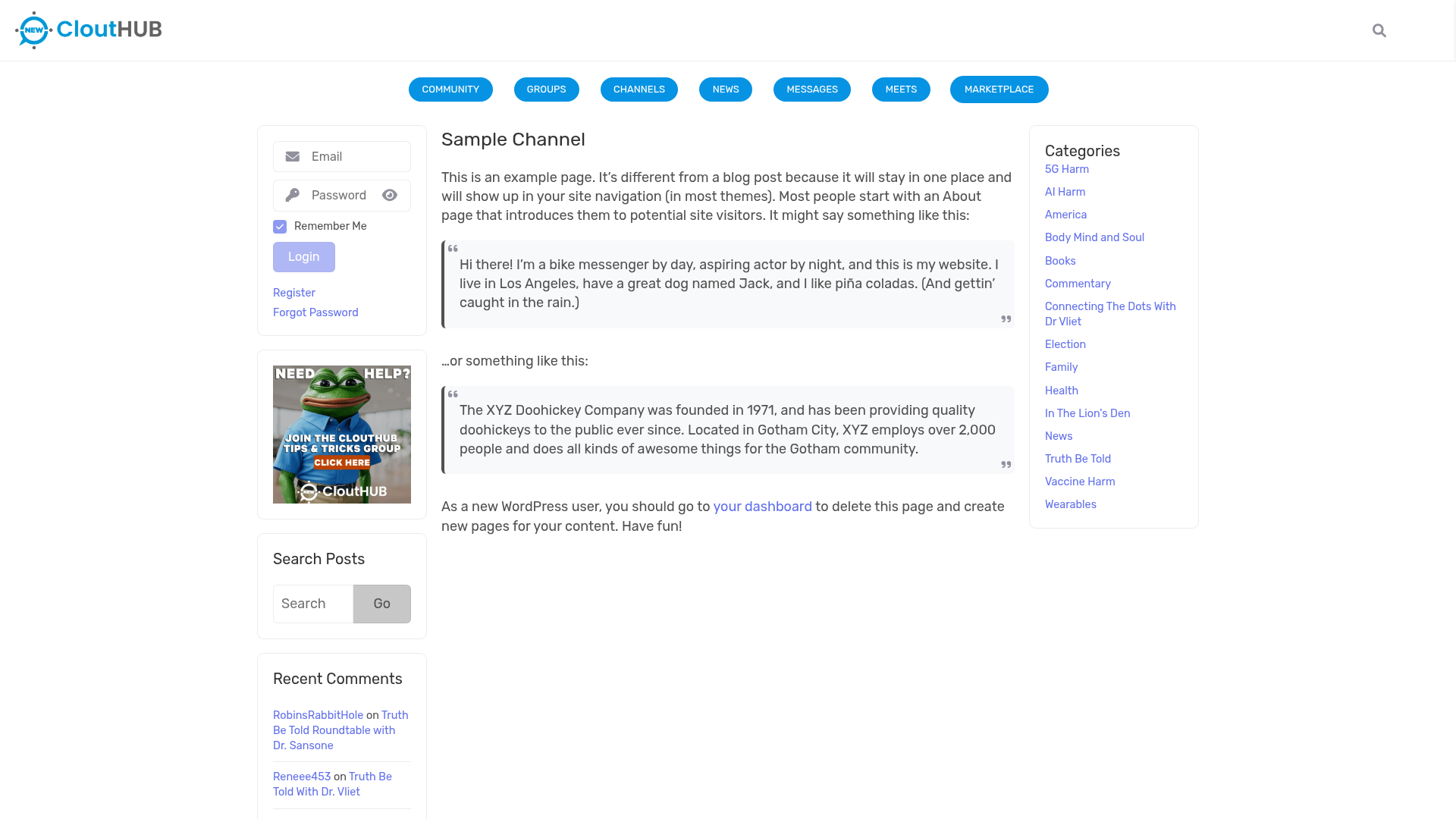 clouthub profile screenshot