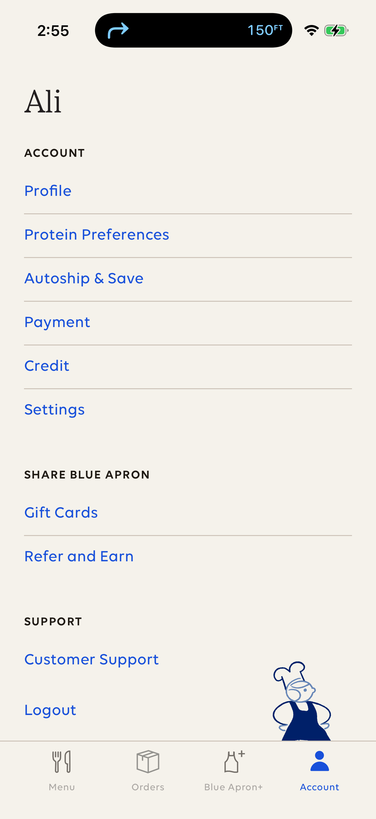 blue-apron profile screenshot