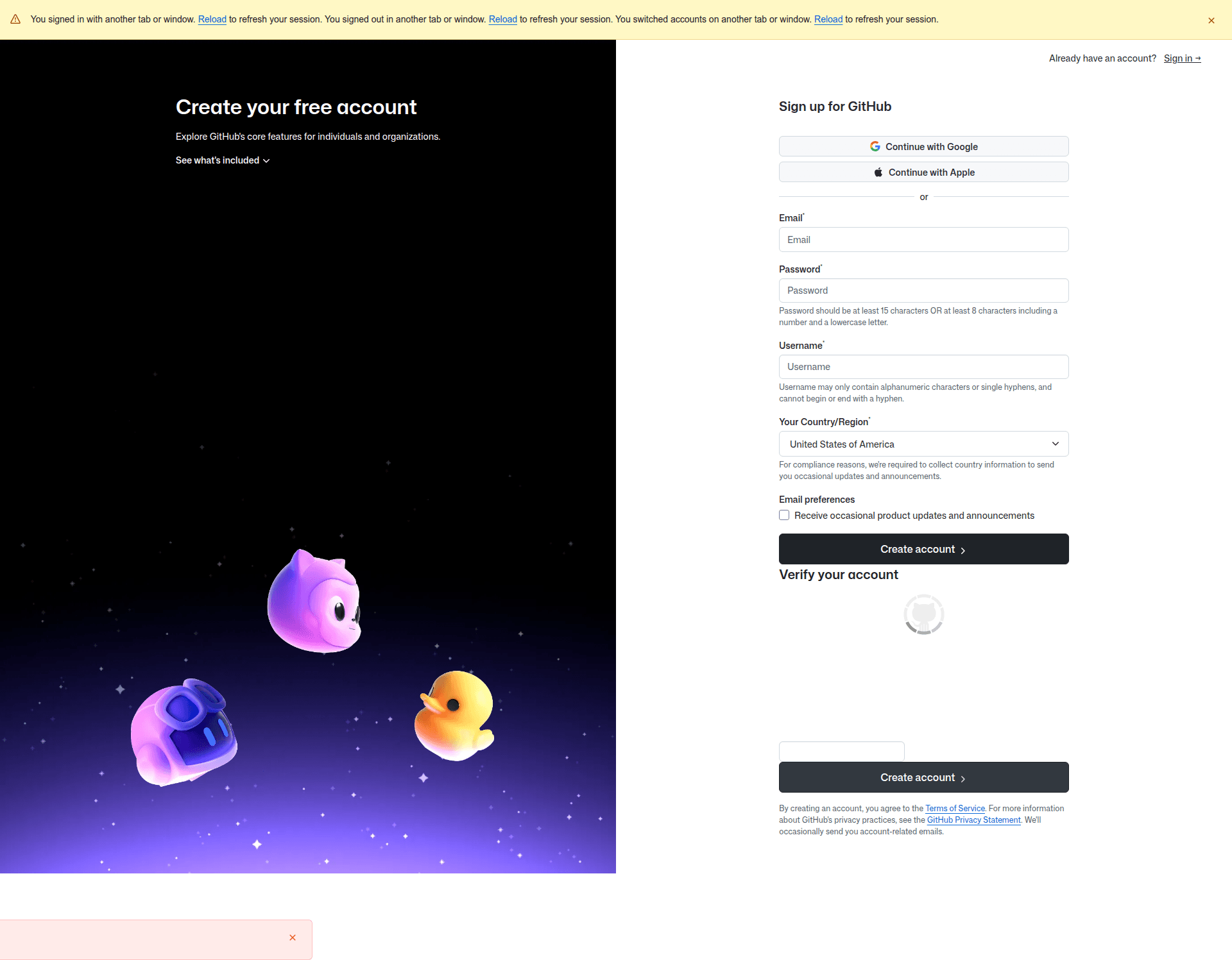 github profile screenshot