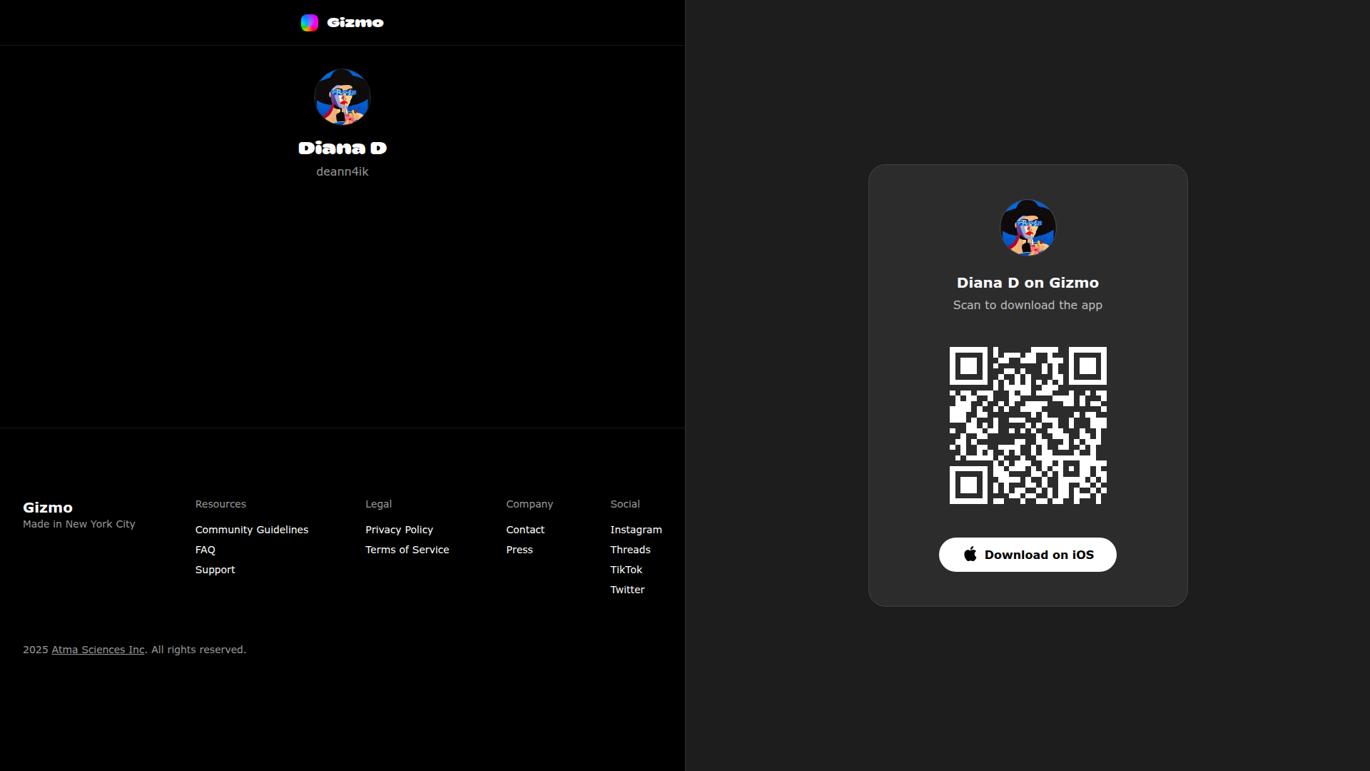 gizmo profile screenshot