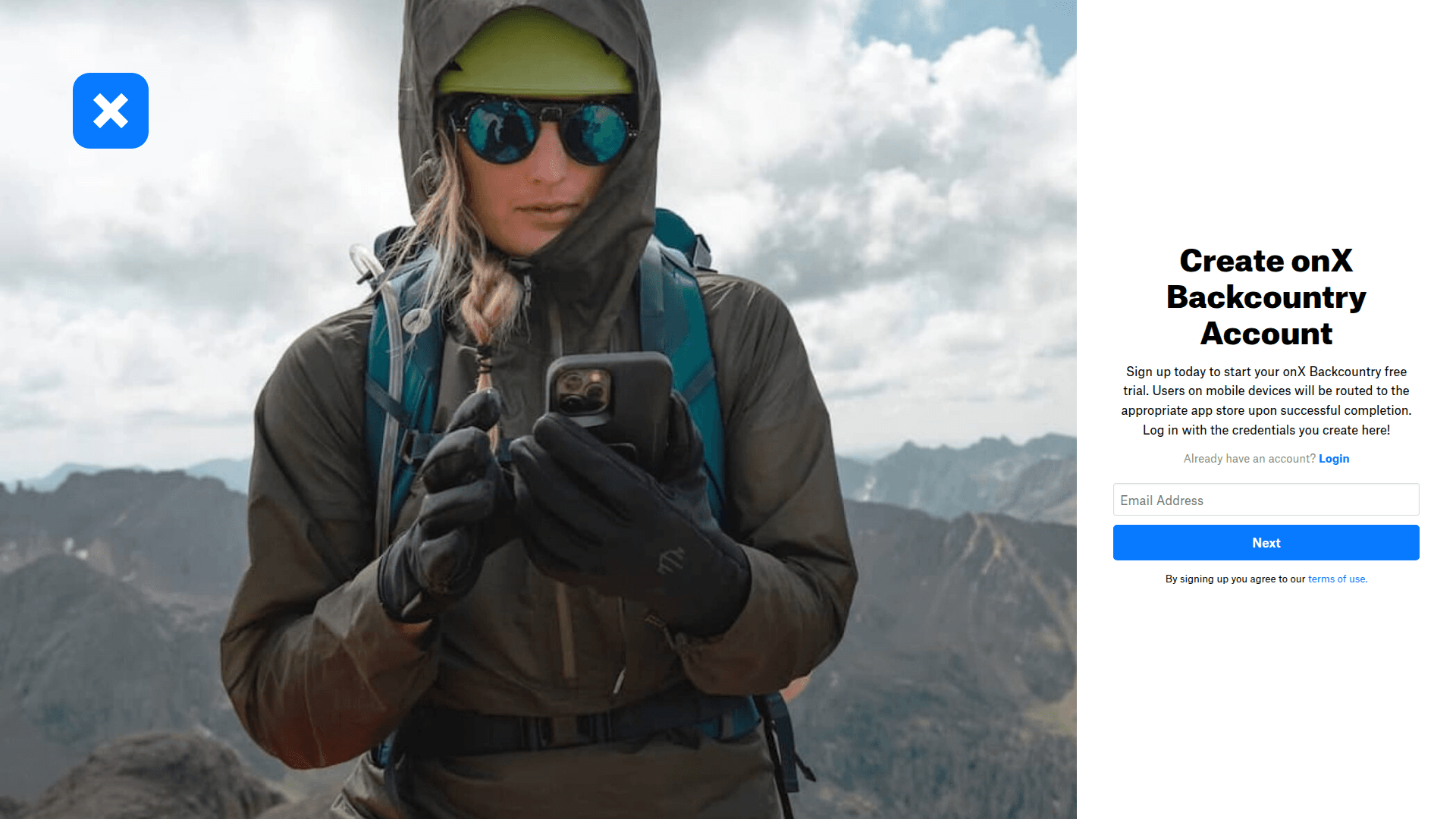onx-backcountry profile screenshot