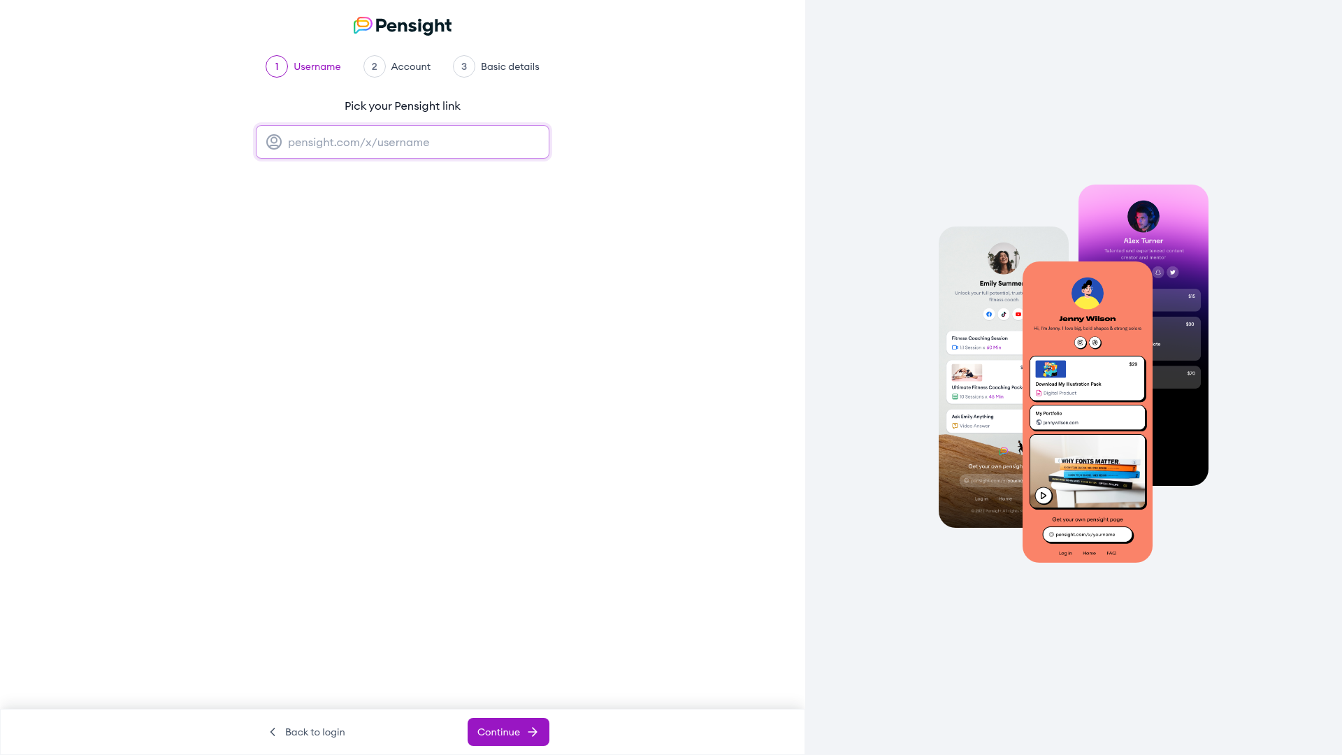 pensight profile screenshot
