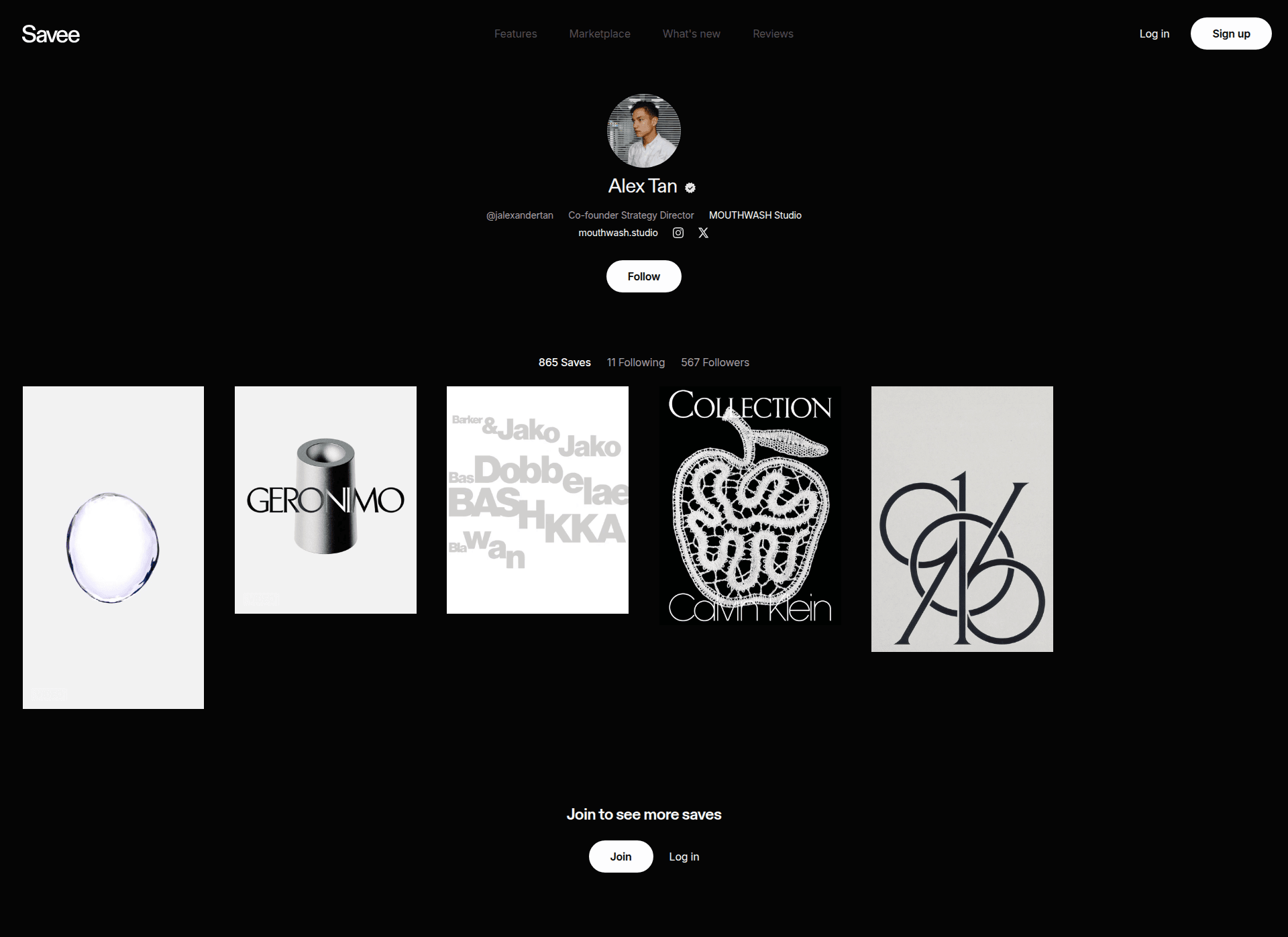 savee profile screenshot