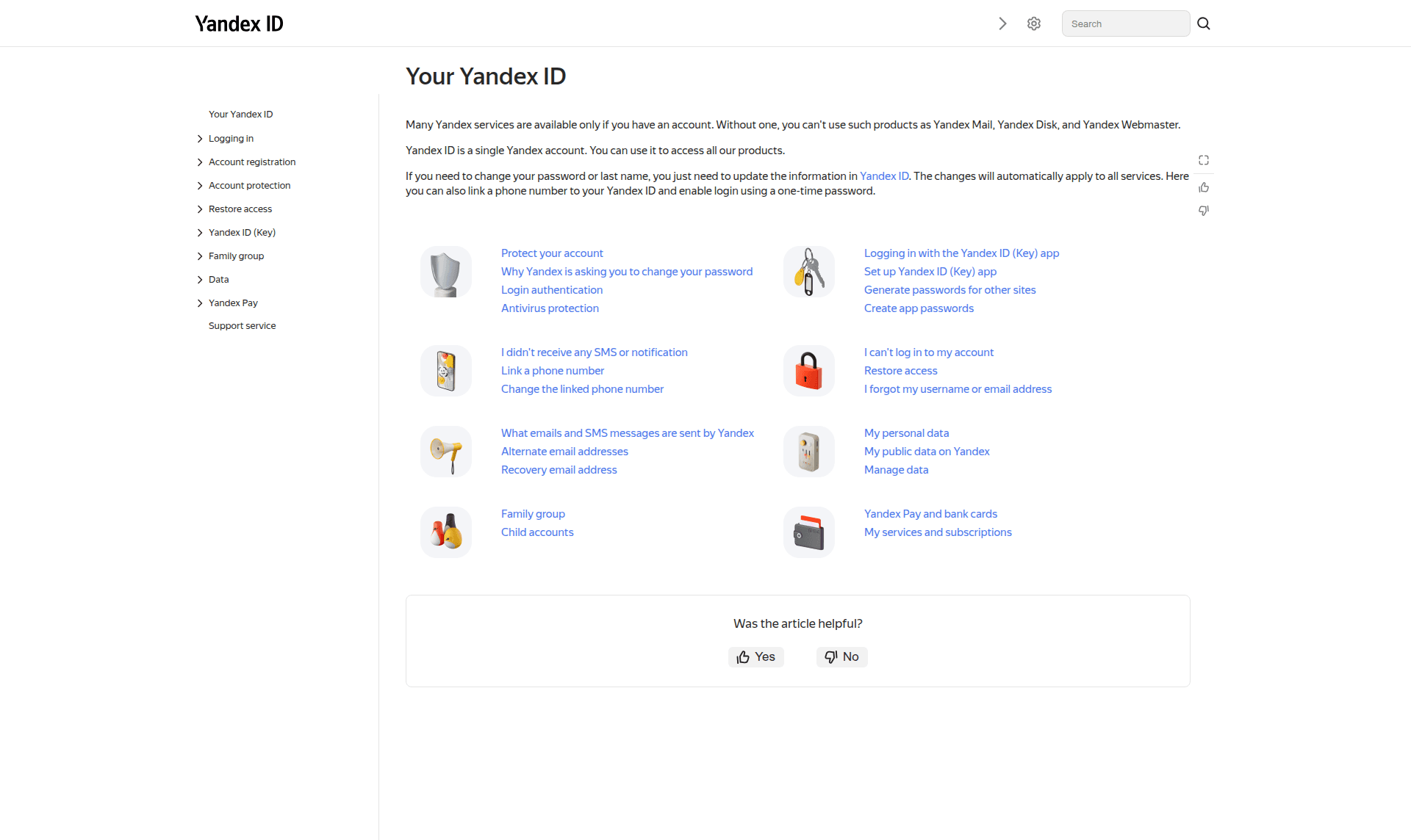 yandex profile screenshot