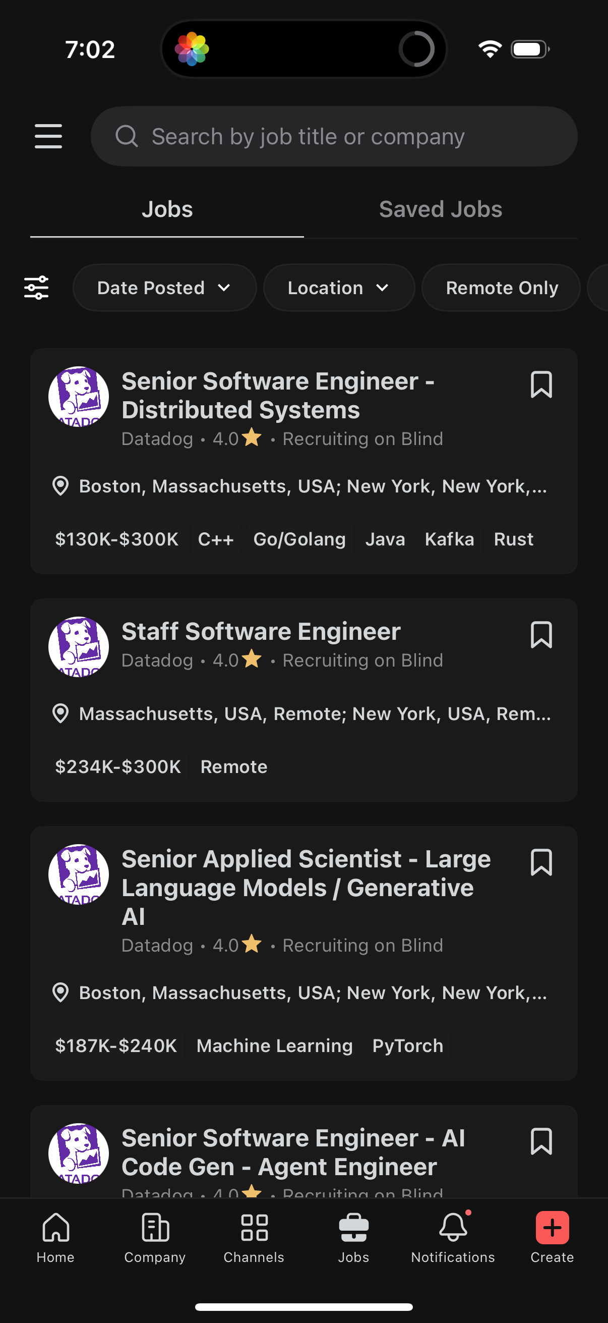 blind search screenshot